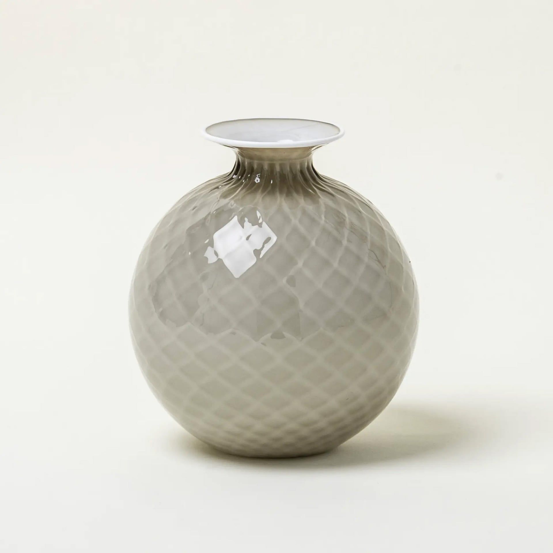VENINI Vaso Monofiore Balloton Medium Snow 18CM – H 20,5CM 100.18