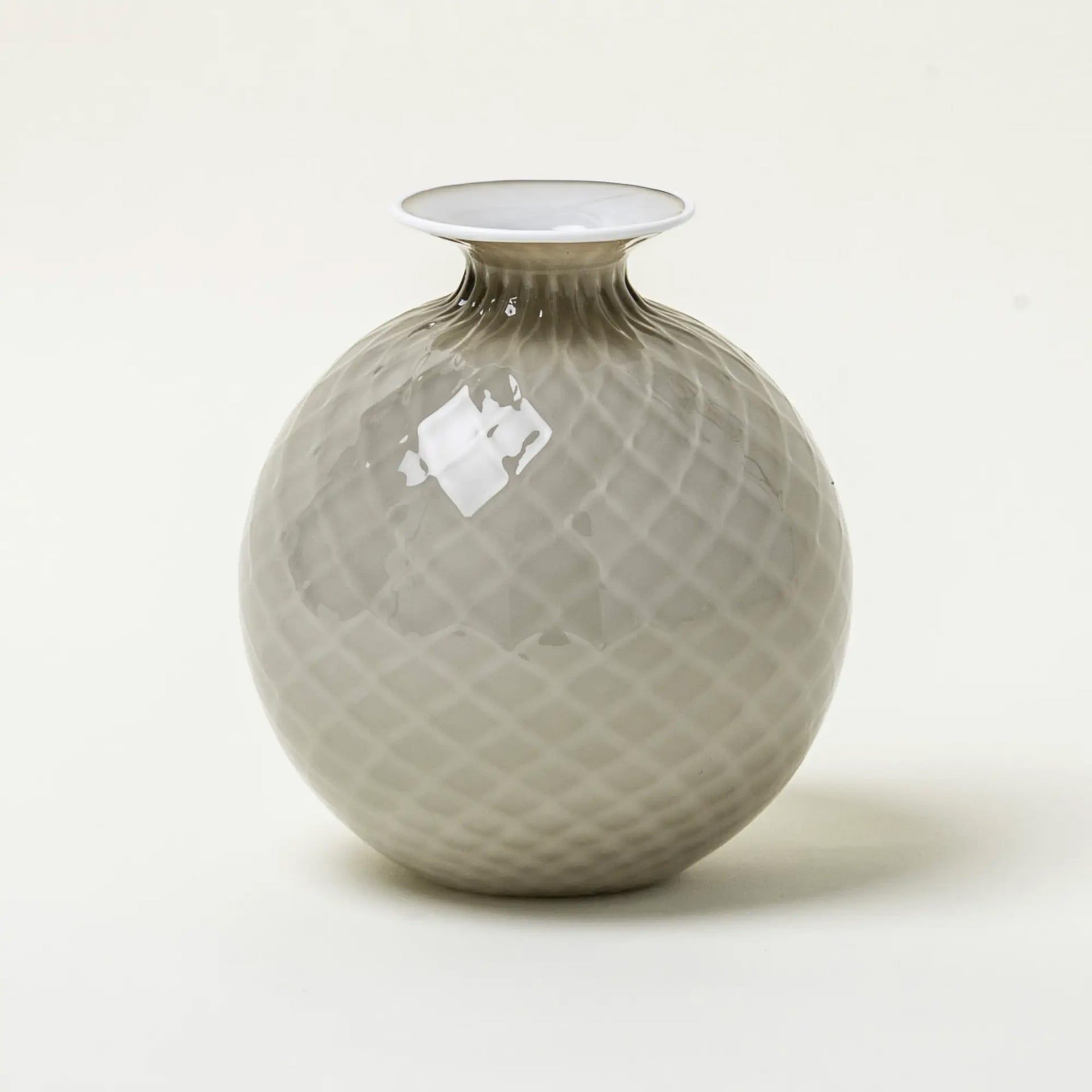 VENINI Vaso Monofiore Balloton Large Snow 21,5 CM – H 24,5 CM 100.29
