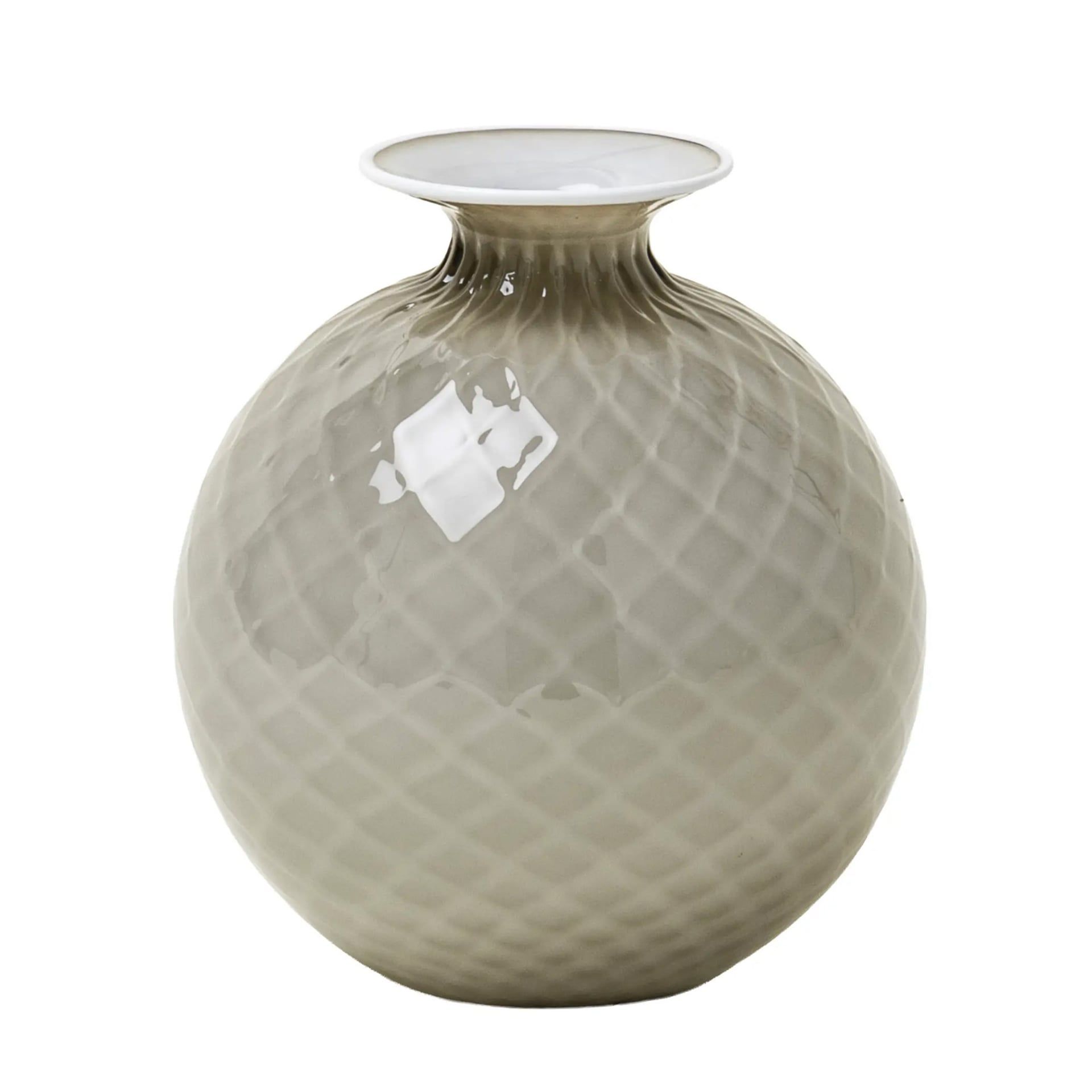 VENINI Vaso Monofiore Balloton Large Snow 21,5 CM – H 24,5 CM 100.29