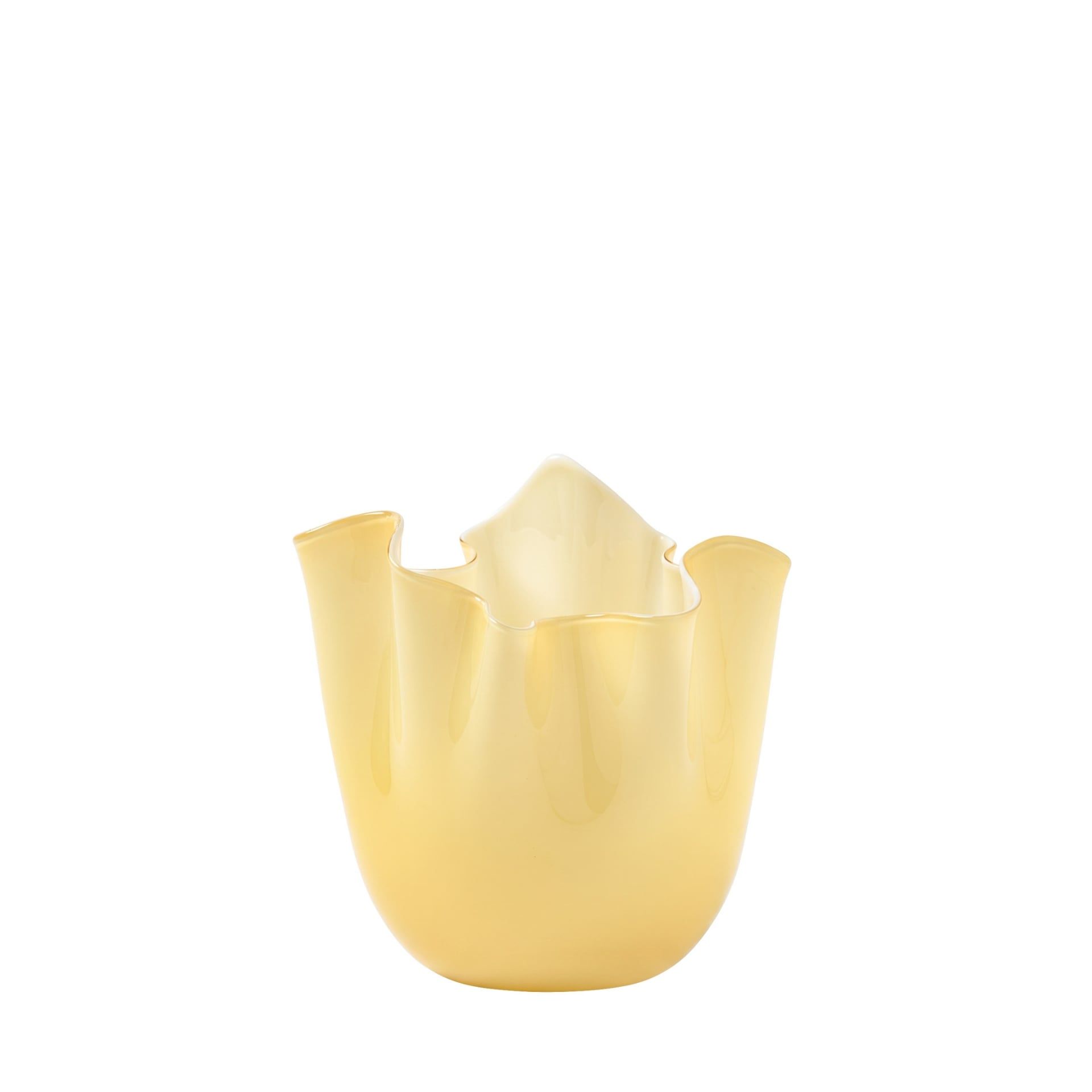 VENINI Vaso Fazzoletto Small Burro 13,5 CM – H 13,5 CM 700.04