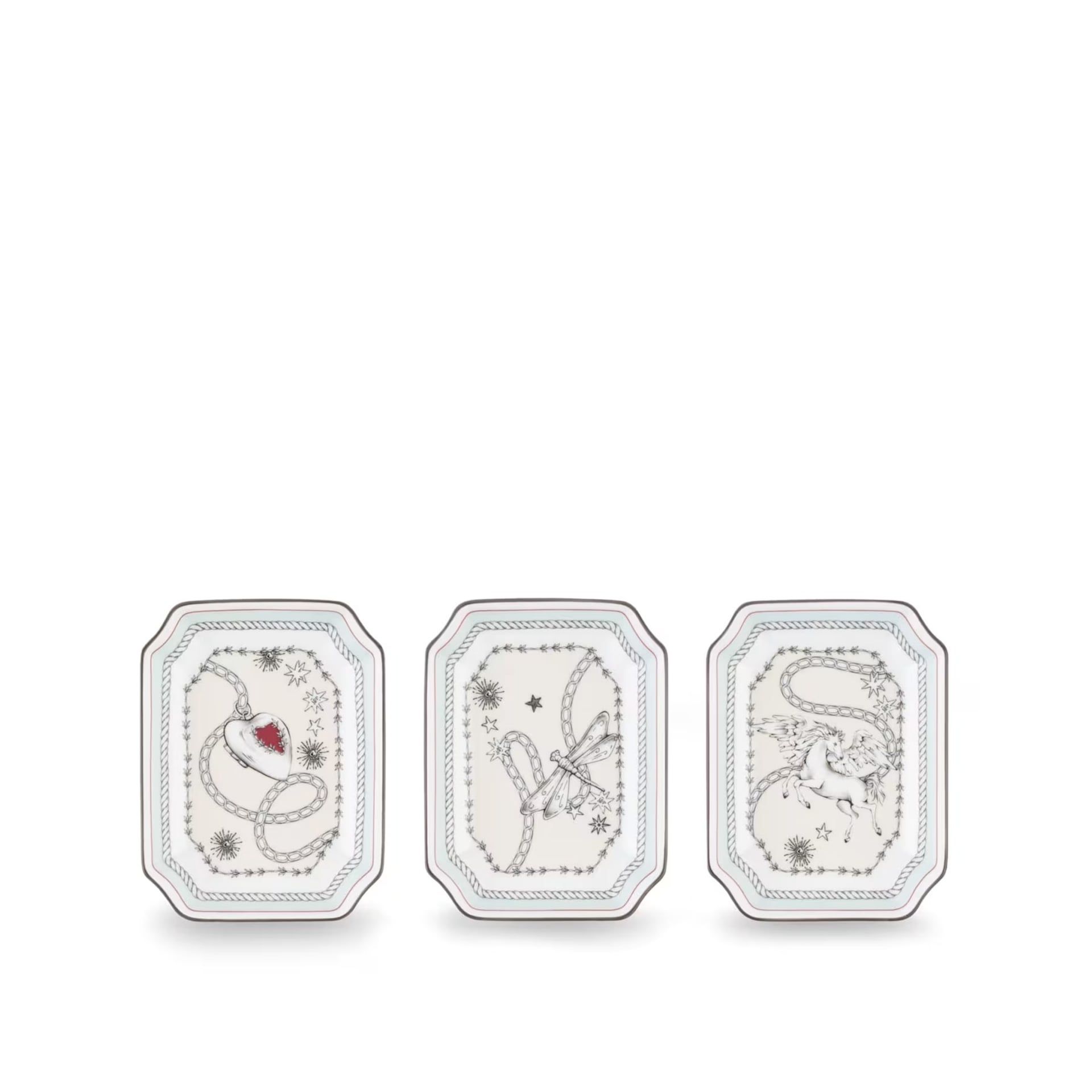 GINORI 1735 3 Svuotatasche Rettangolari Fortunae Multidecoro H 9.5 CM - 12.6 CM 017RG00 FX3140LX125XG00136900