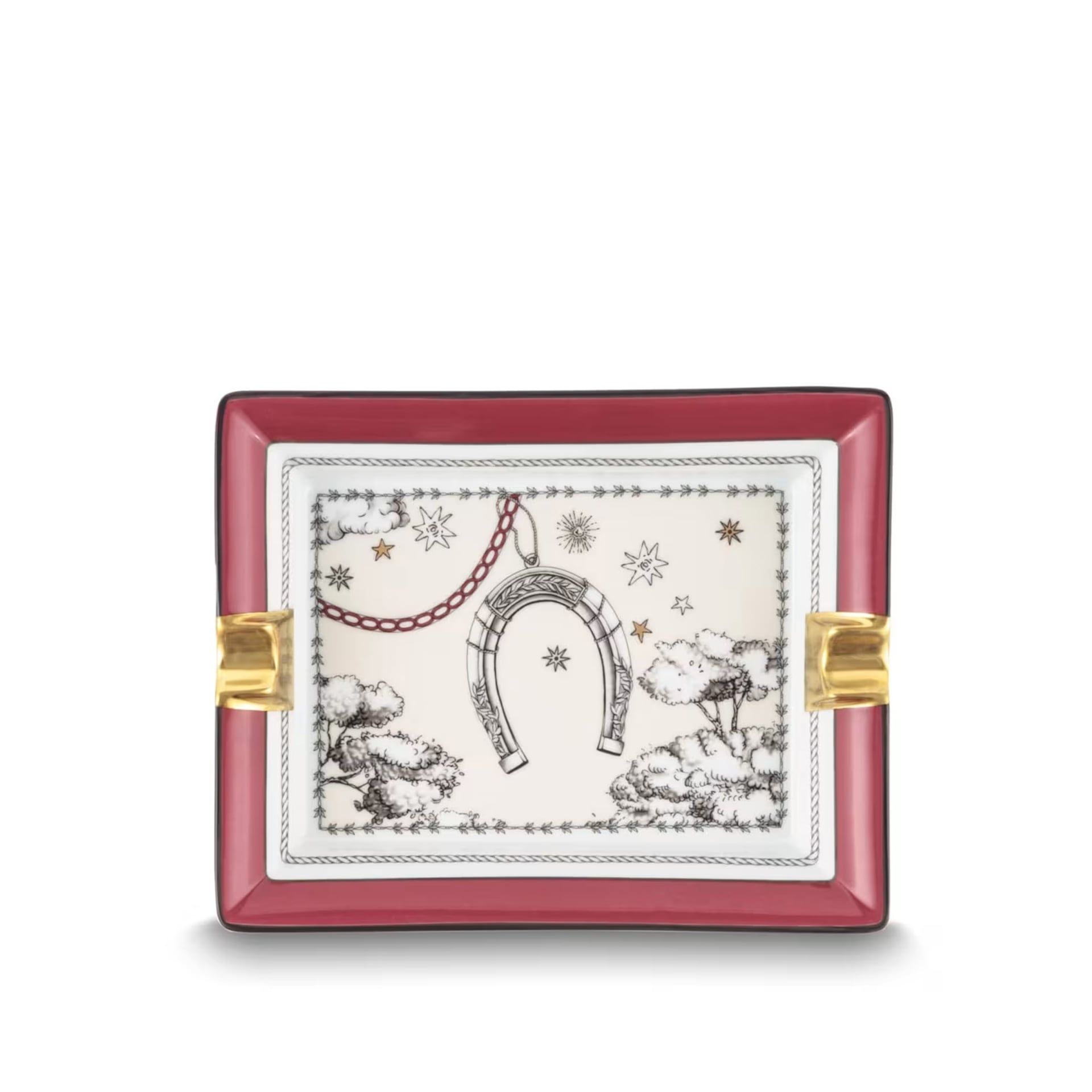 GINORI 1735 Posacenere Rettangolare Fortunae Multidecoro H 15.3 CM - 19 CM 017RG00 FG6011LX0190G00136900