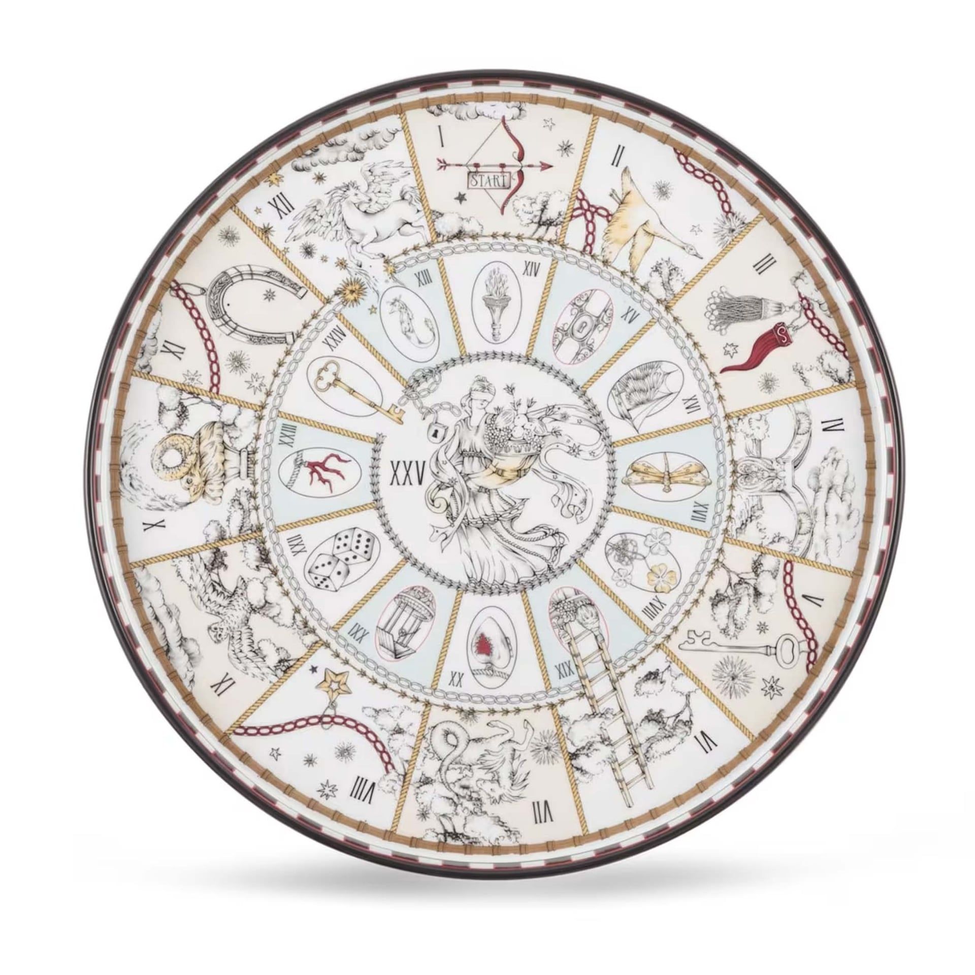 GINORI 1735 Centrotavola Fortunae Gioco dell'Oca Ø 33 CM 182RG00 FCO004LX0330G00136900
