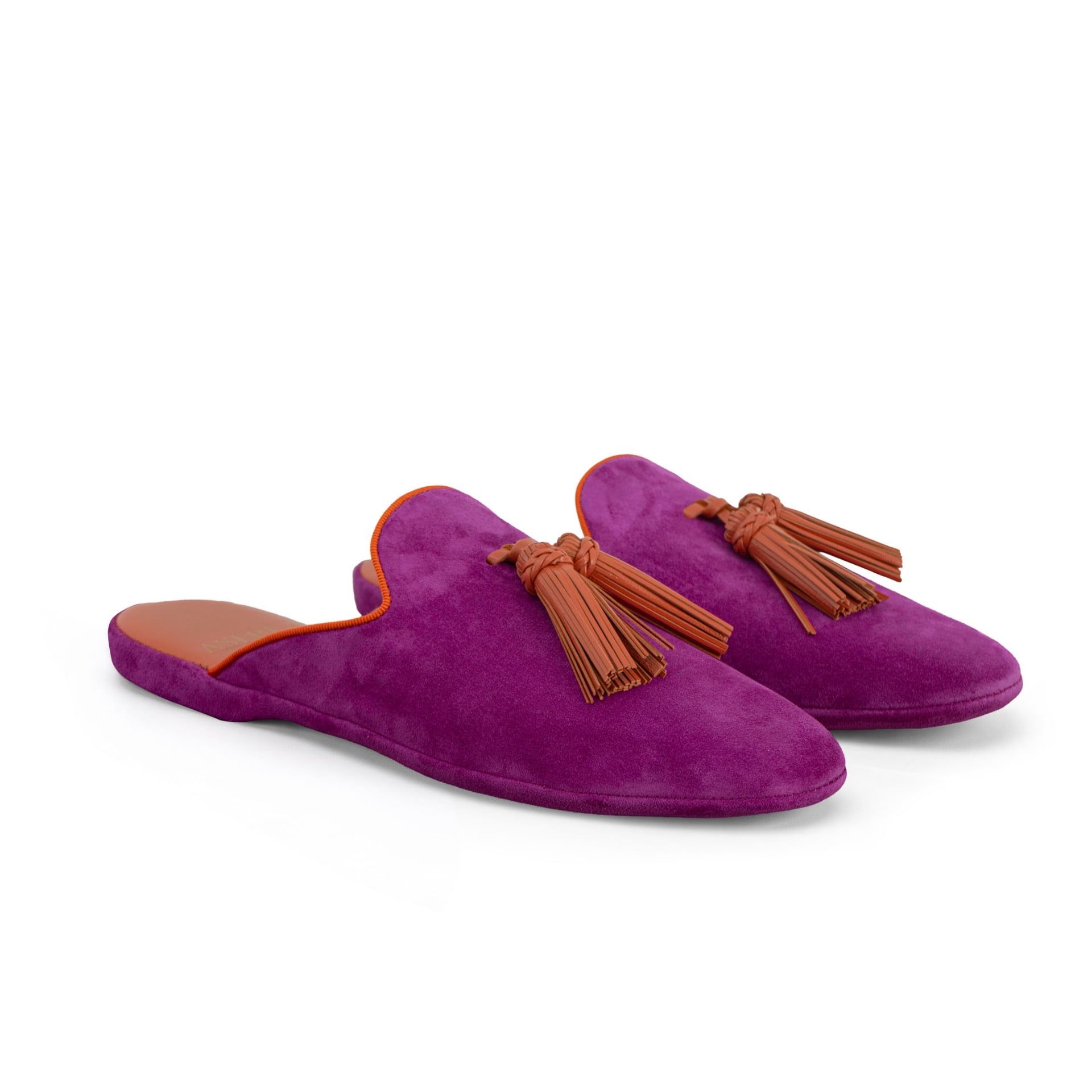 ASTRUA Creations Pantofola Slipper Aperta Babù Camoscio Ciclamino  33001