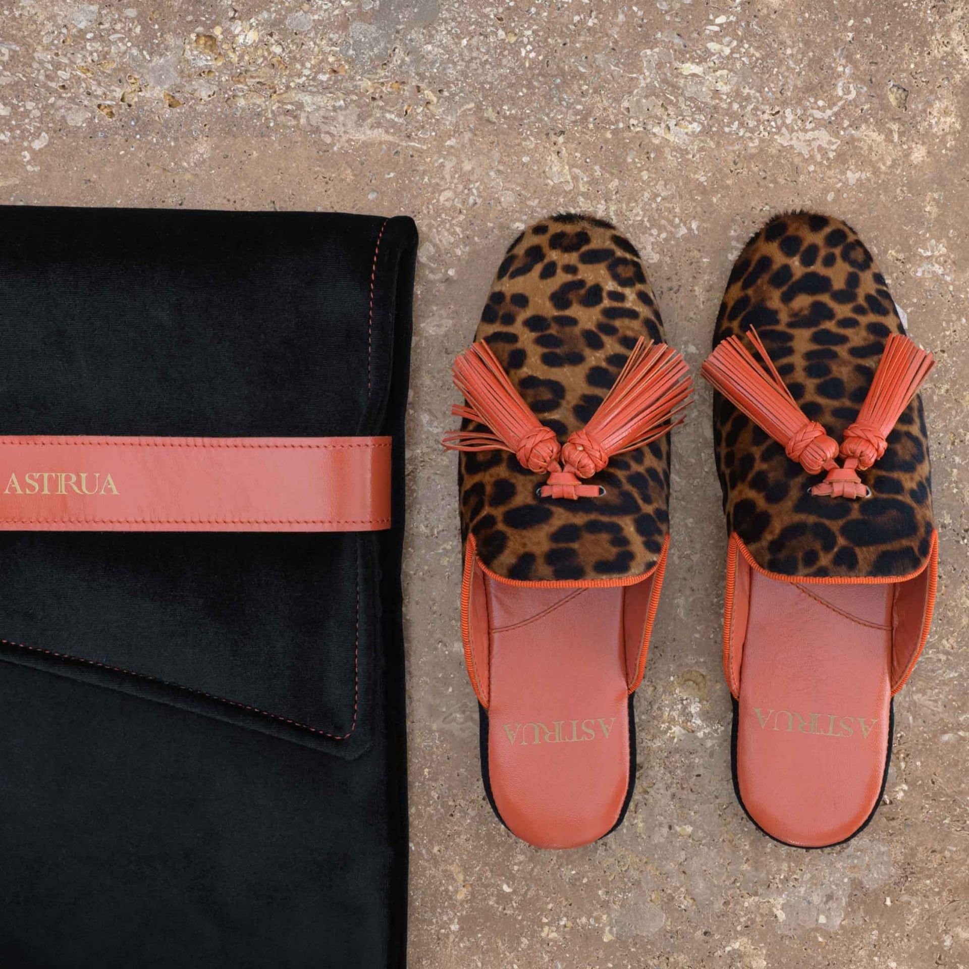 ASTRUA Creations Pantofola Slipper Aperta Babù Cavallino Maculato  33001
