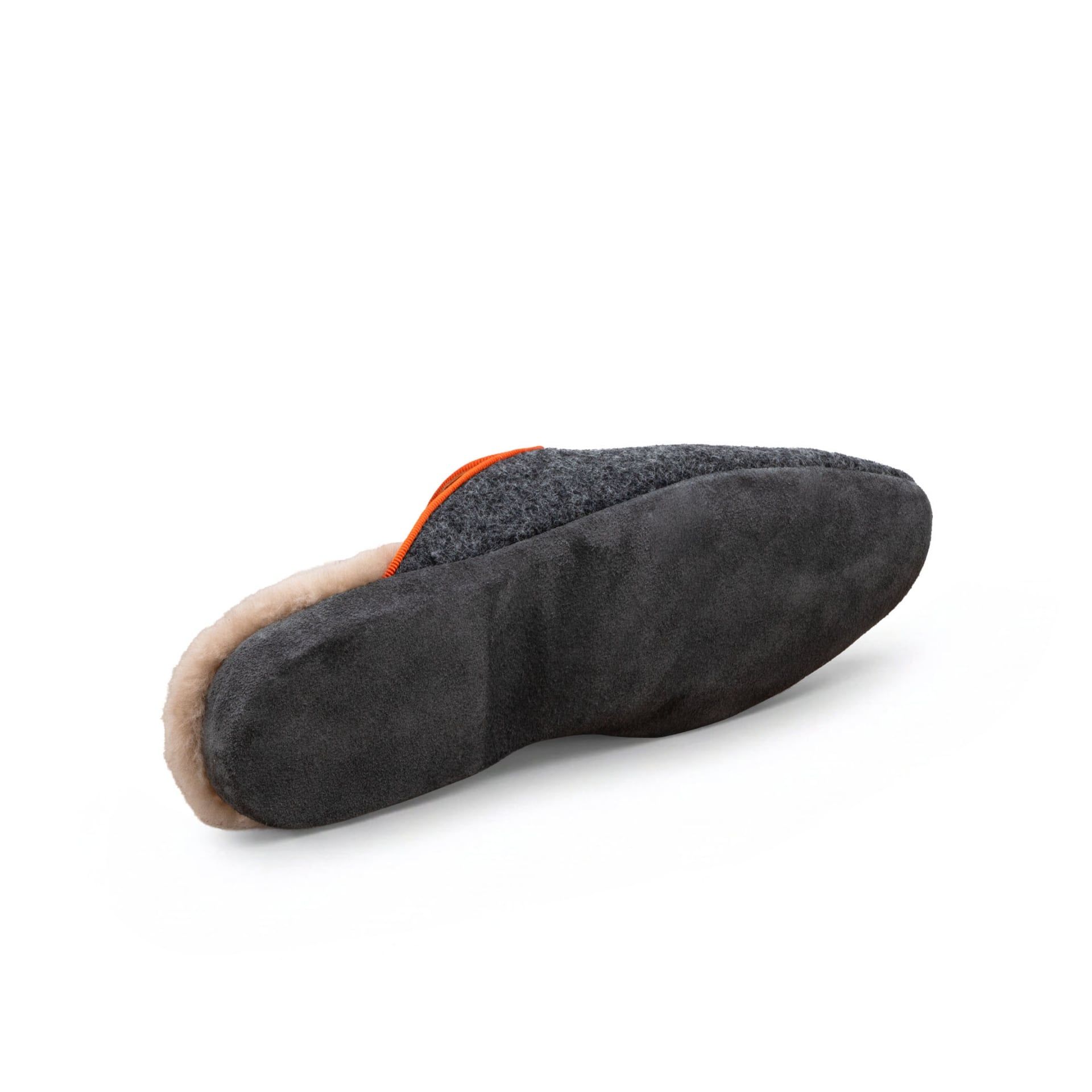 ASTRUA Creations Pantofola Slipper Aperta Babù Lana Grigio  32018