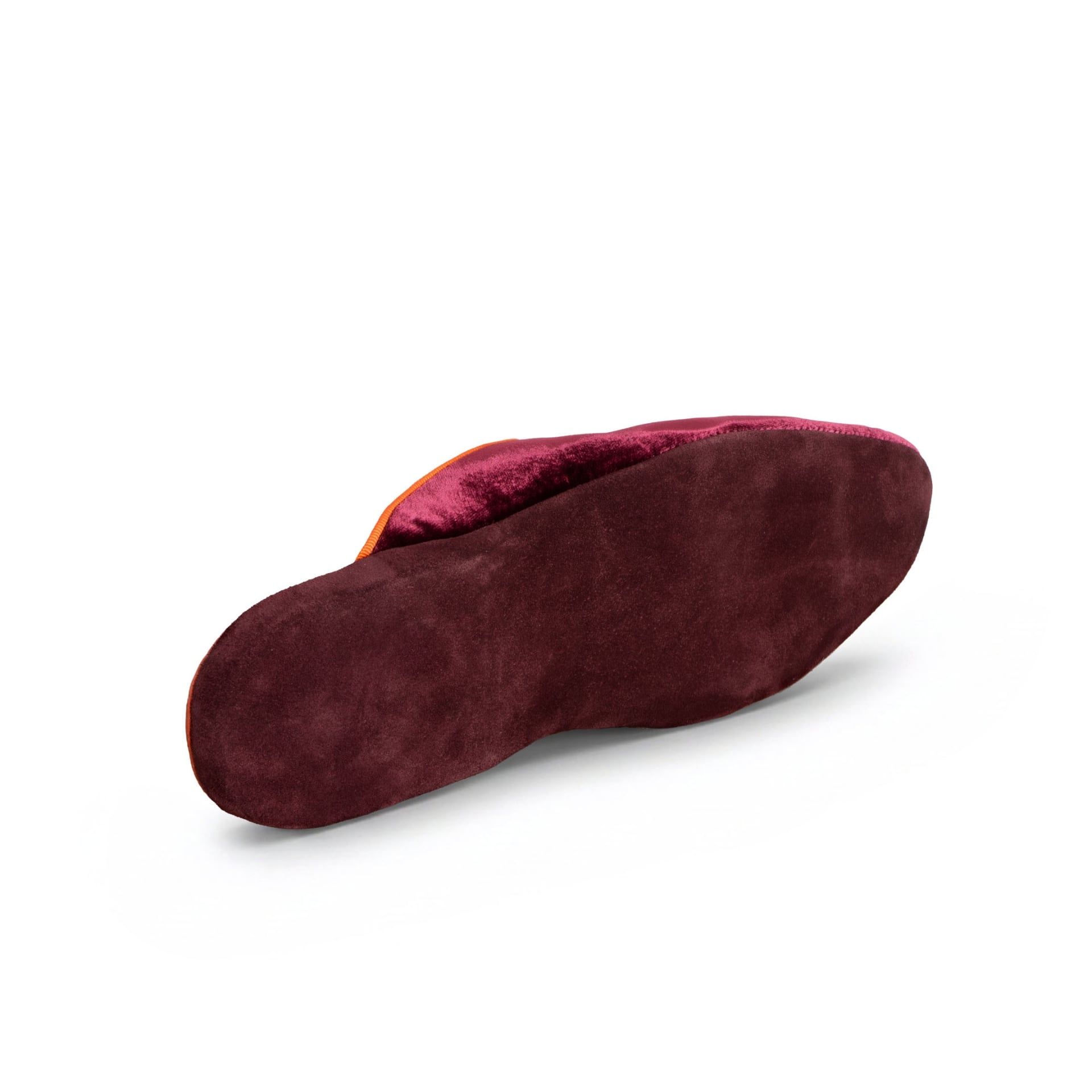 ASTRUA Creations Pantofola Slipper Aperta Babù Velluto Bordeaux  32018