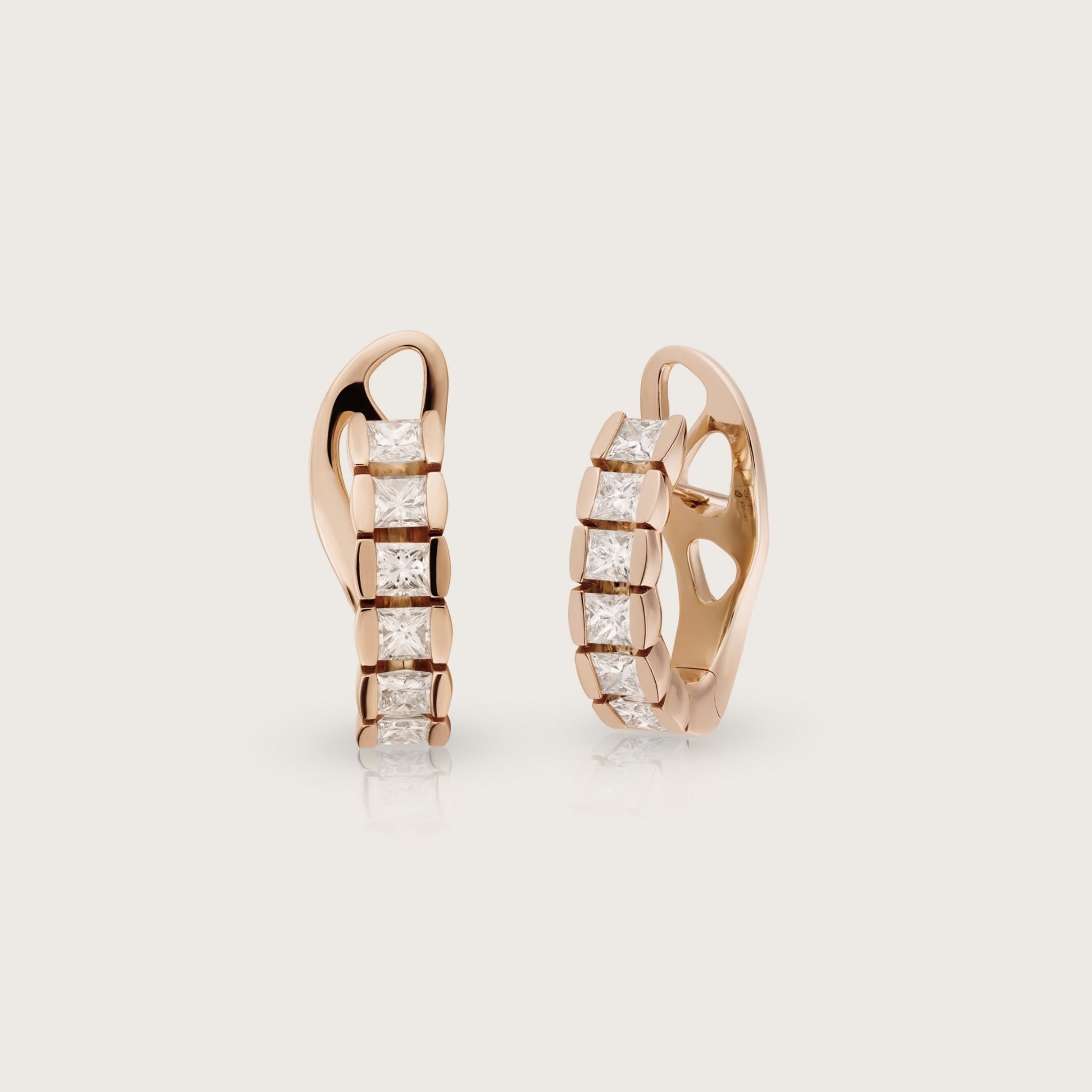 ASTRUA Orecchini Petali, Oro Rosa, Diamanti PE25DP.3