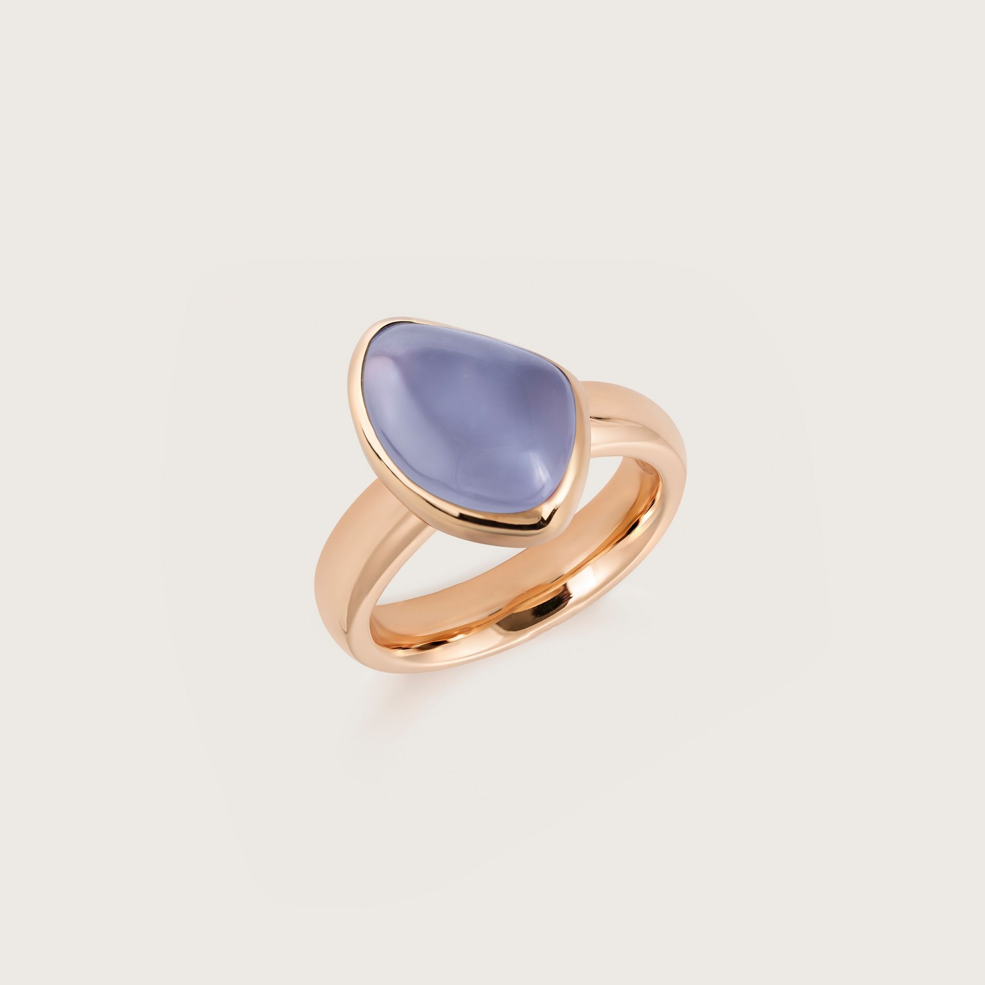 ASTRUA Anello Mykonos, Oro Rosa, Calcedonio MI15CCALNAM.S