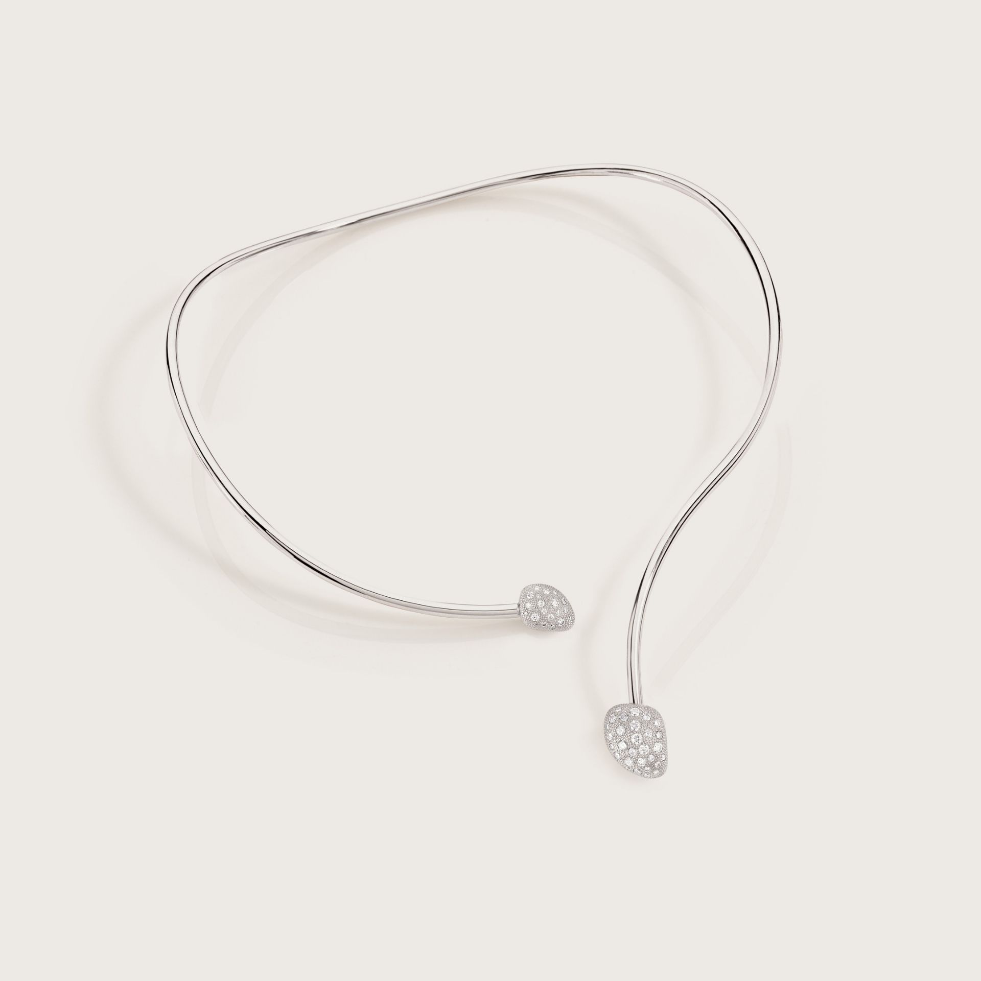 ASTRUA Collana Mykonos, Oro Bianco, Diamanti MI6CNSL9PD
