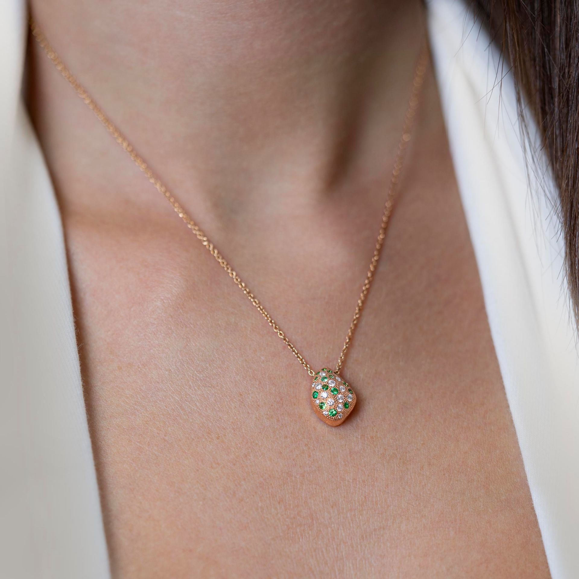 ASTRUA Ciondolo Mykonos, Oro Rosa, Diamanti MI95PDZ3.XS