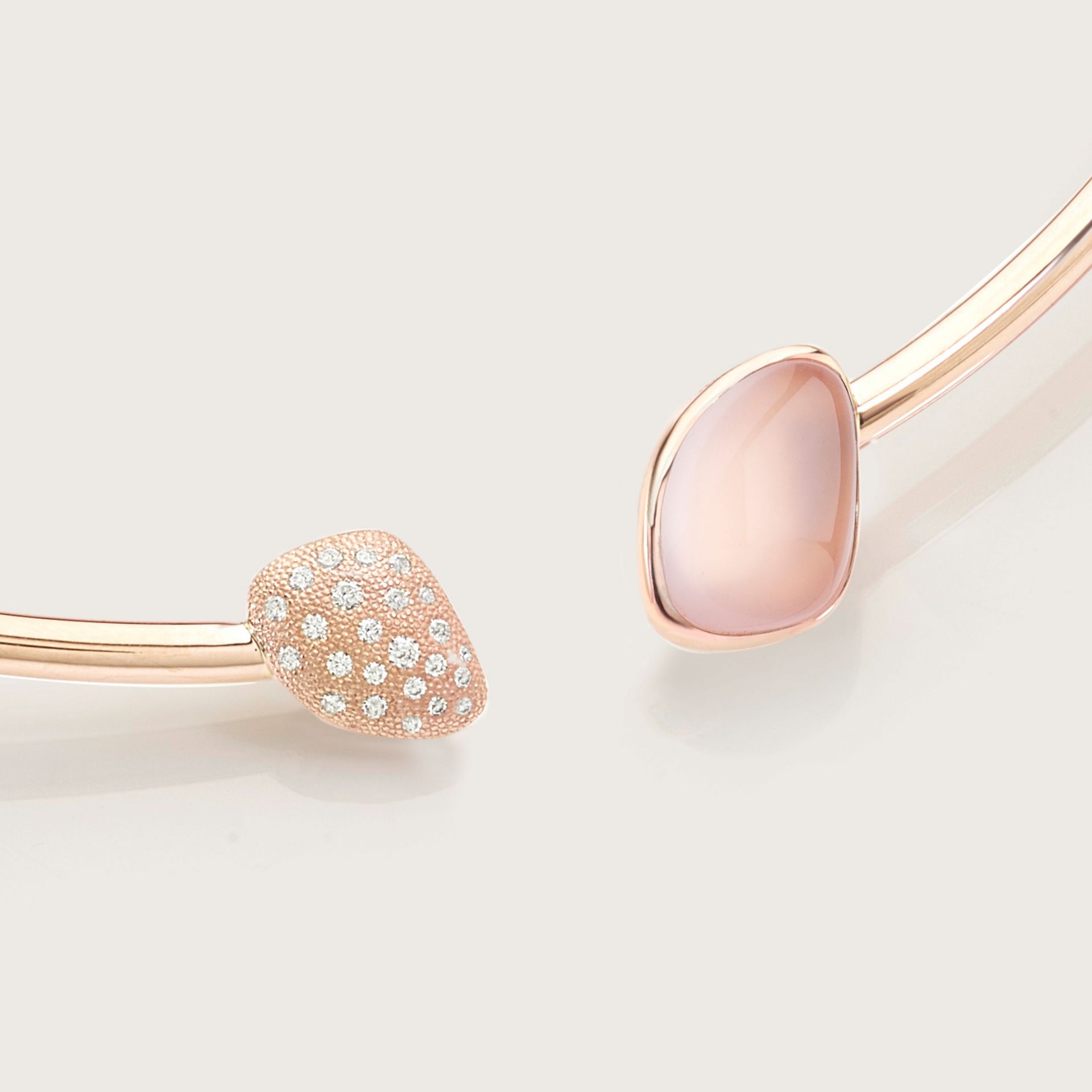 ASTRUA Collana Mykonos, Oro Rosa, Quarzo, Diamanti MI6CN5PDCQR