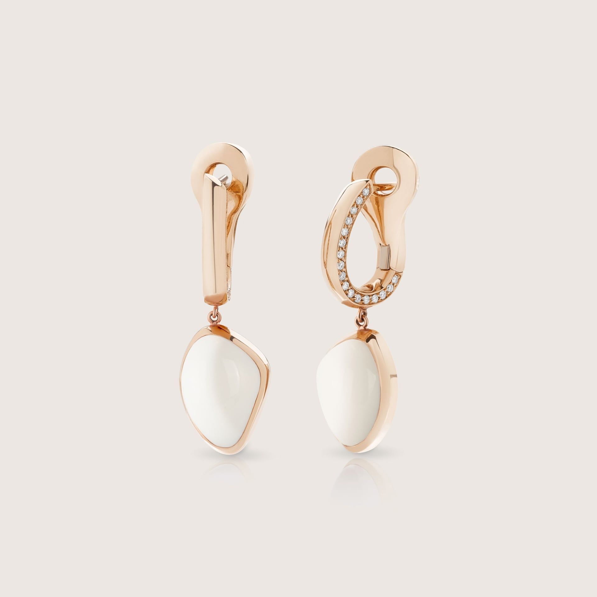 ASTRUA Orecchini Mykonos, Oro Rosa, Diamanti, Kogolong MI25DLCKOG.S