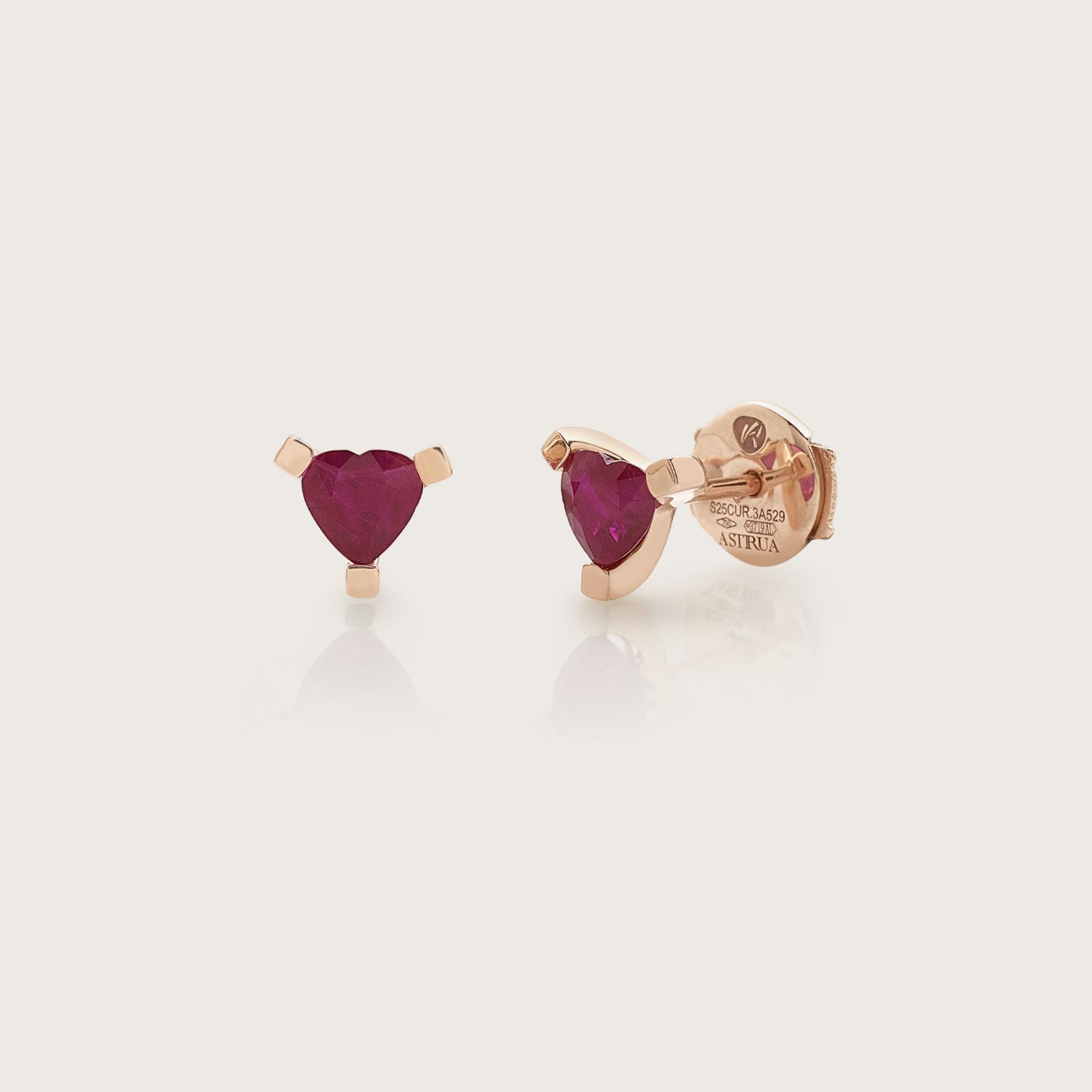 ASTRUA Orecchini Luce, Oro Rosa, Rubini L25CUR.3
