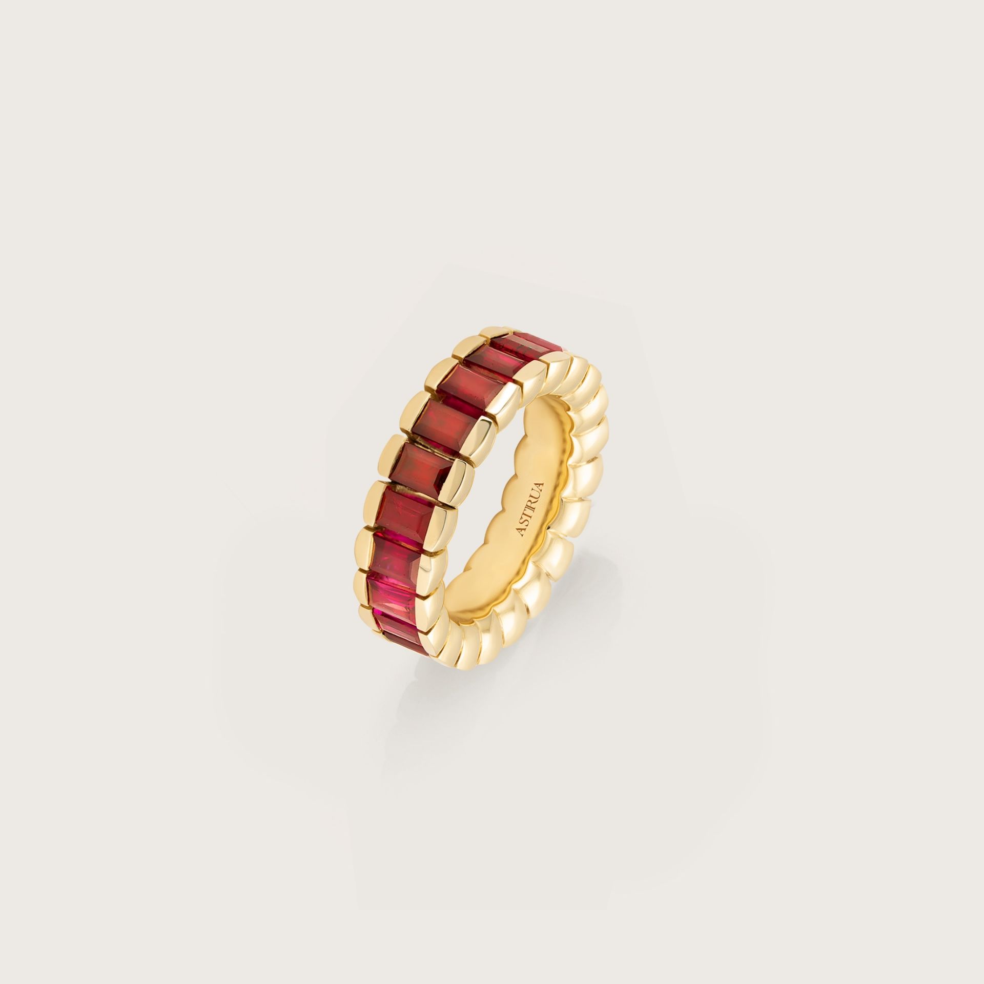 ASTRUA Anello Petali, Oro Giallo, Rubini PE189KTRR.2,9X4,3