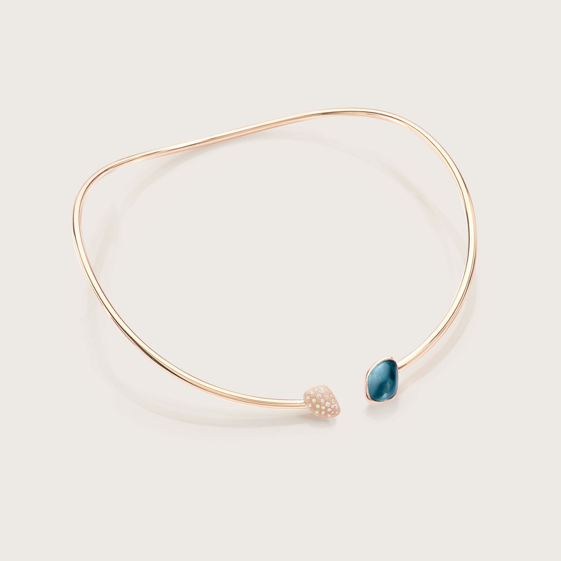 ASTRUA Collana Mykonos, Oro Rosa, Topazio, Diamanti MI6CN5PDCTL