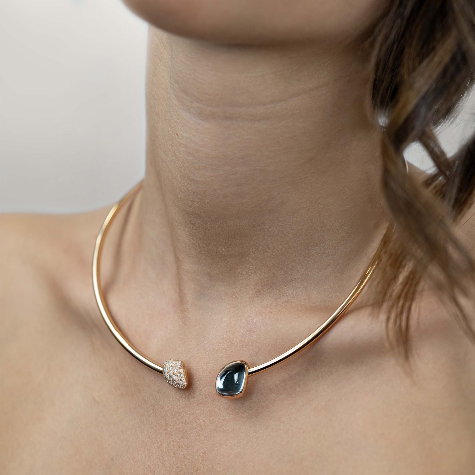 ASTRUA Collana Mykonos, Oro Rosa, Topazio, Diamanti MI6CN5PDCTL