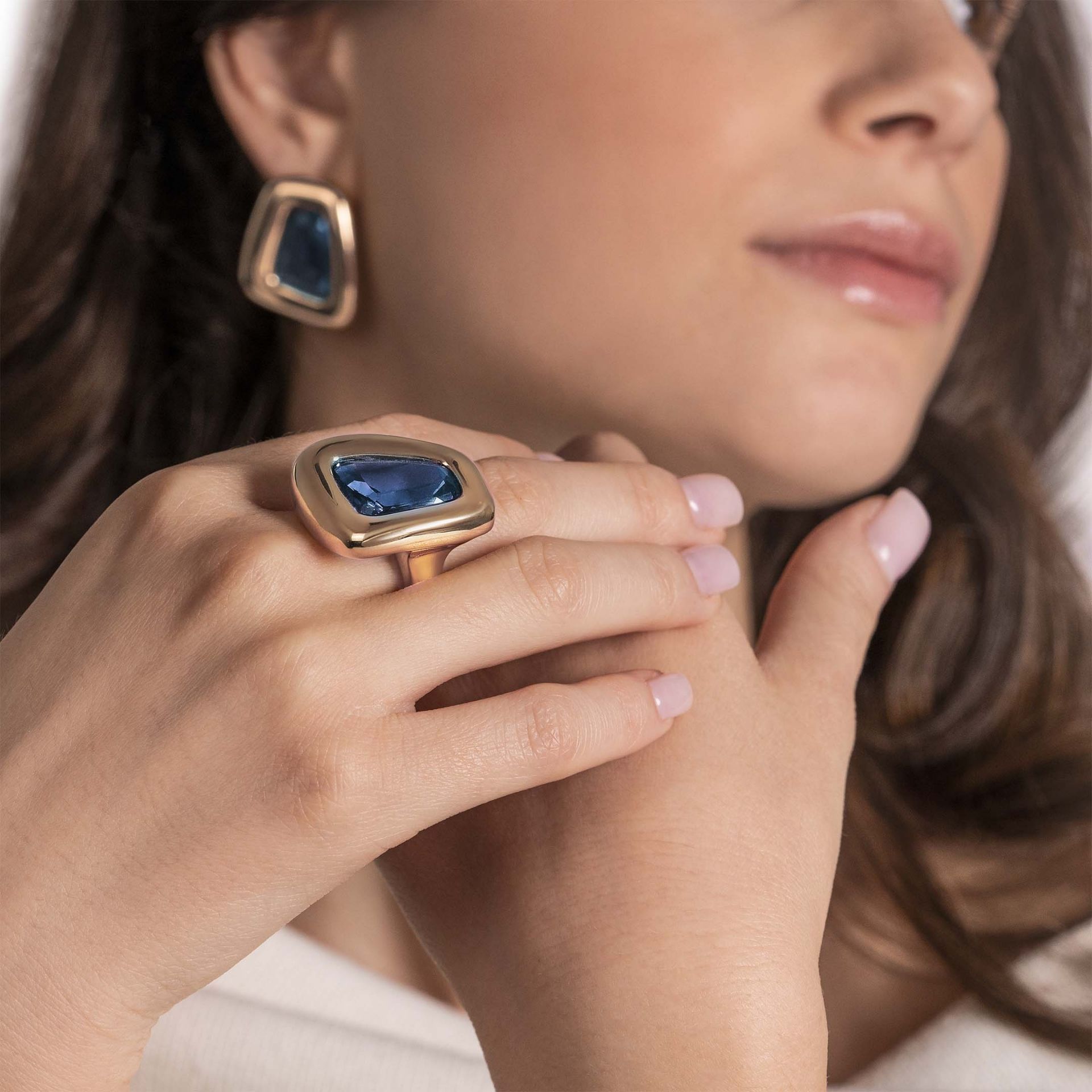 ASTRUA Anello Americana, Oro Rosa, Topazio AM159KTTL