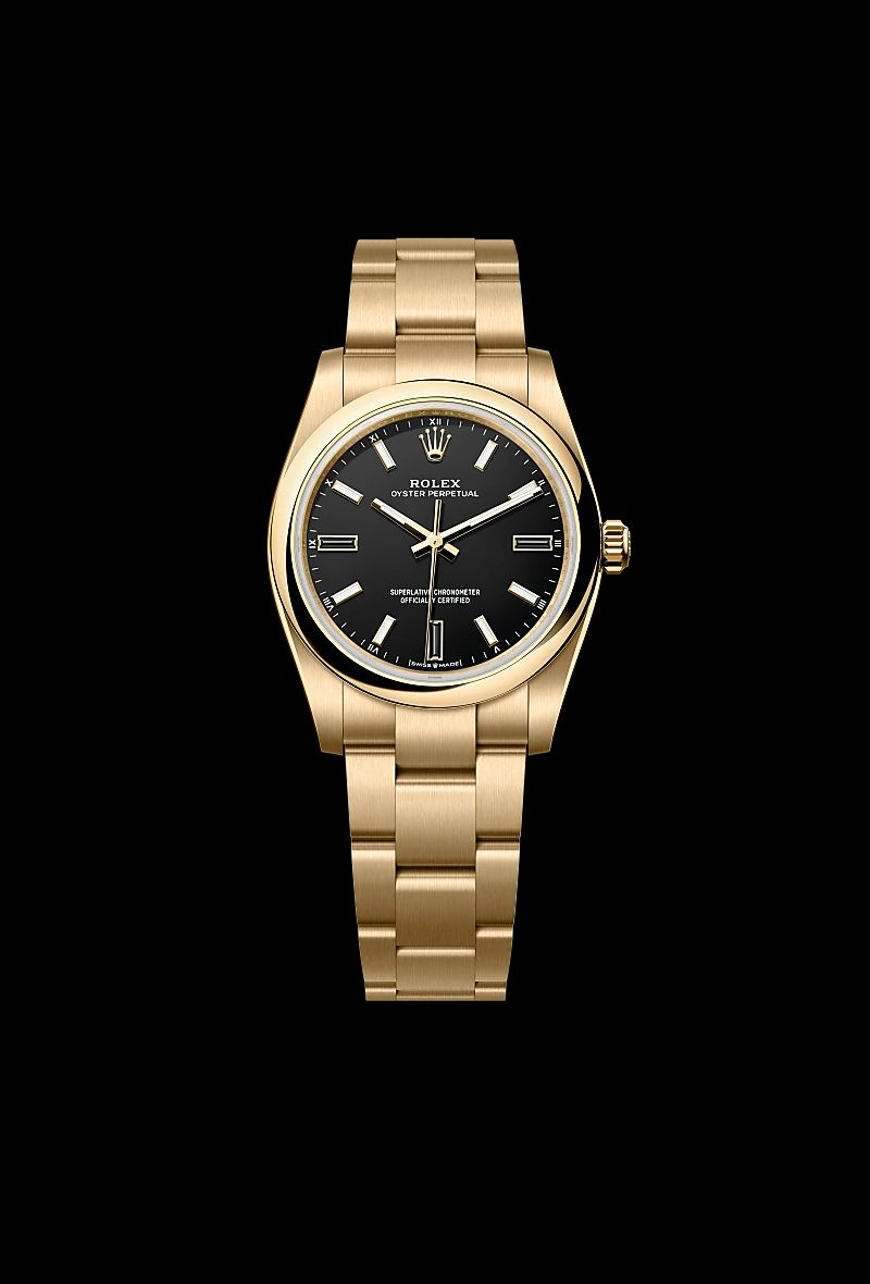 Rolex Oyster Perpetual 34 in Acciaio Oystersteelcon “Pavé madreperla farfalle”, lunetta Bombata, bracciale Acciaio Oystersteel