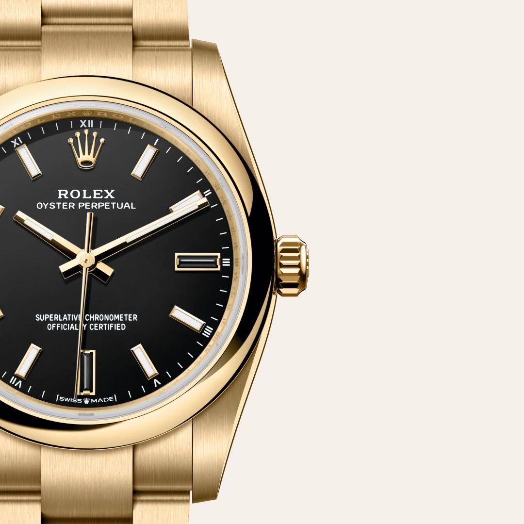 Rolex Oyster Perpetual 34 in Acciaio Oystersteelcon “Pavé madreperla farfalle”, lunetta Bombata, bracciale Acciaio Oystersteel