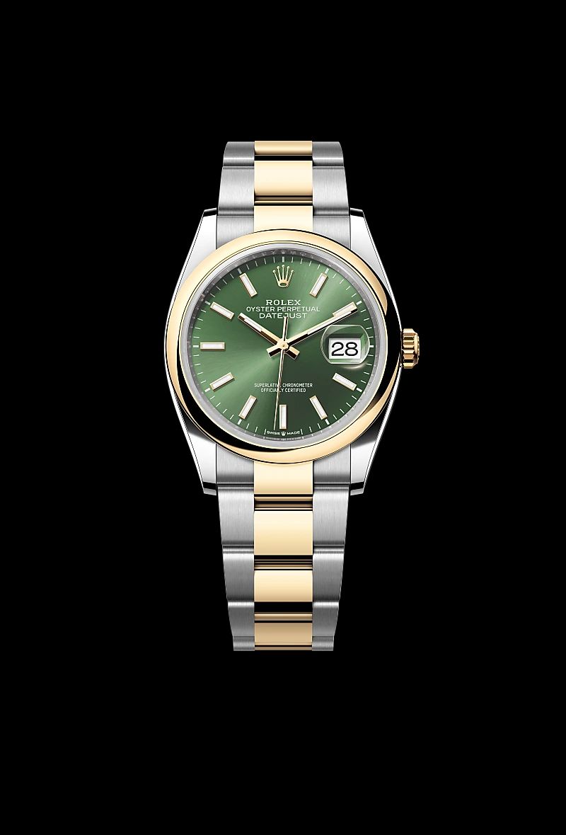 Rolex Datejust 36 in Oystersteelcon “Butterfly mother-of-pearl pavé”, lunetta Domed, bracciale Oystersteel