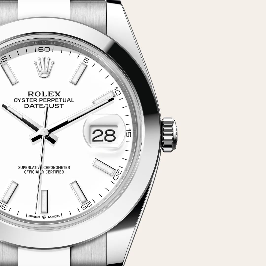 Rolex Datejust 41 in Acciaio Oystersteelcon “Pavé madreperla farfalle”, lunetta Bombata, bracciale Acciaio Oystersteel