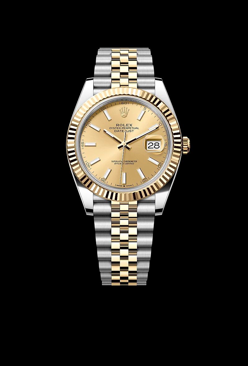 Rolex Datejust 41 in Oystersteelcon “Butterfly mother-of-pearl pavé”, lunetta Domed, bracciale Oystersteel
