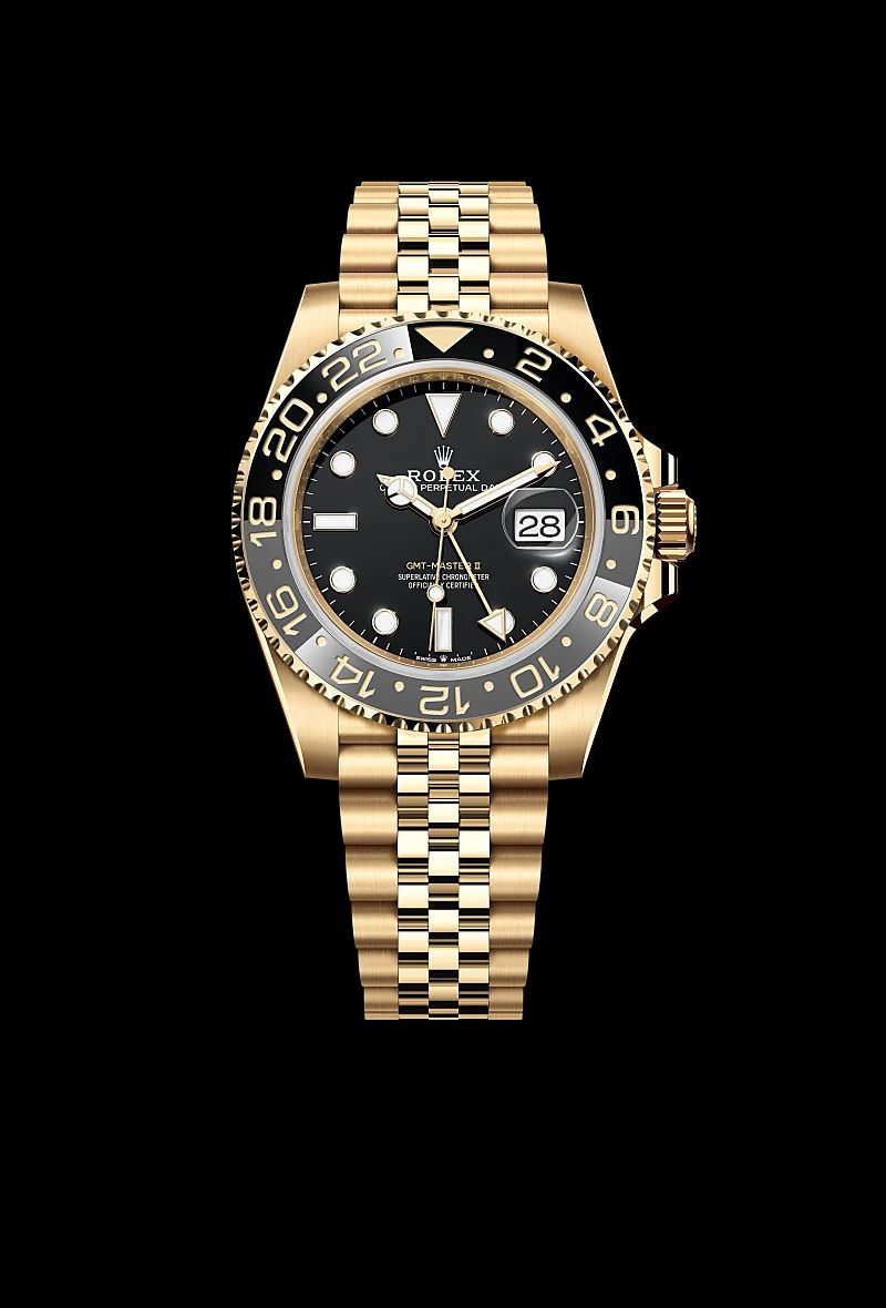 Rolex GMT-Master II in Oystersteelcon “Butterfly mother-of-pearl pavé”, lunetta Domed, bracciale Oystersteel