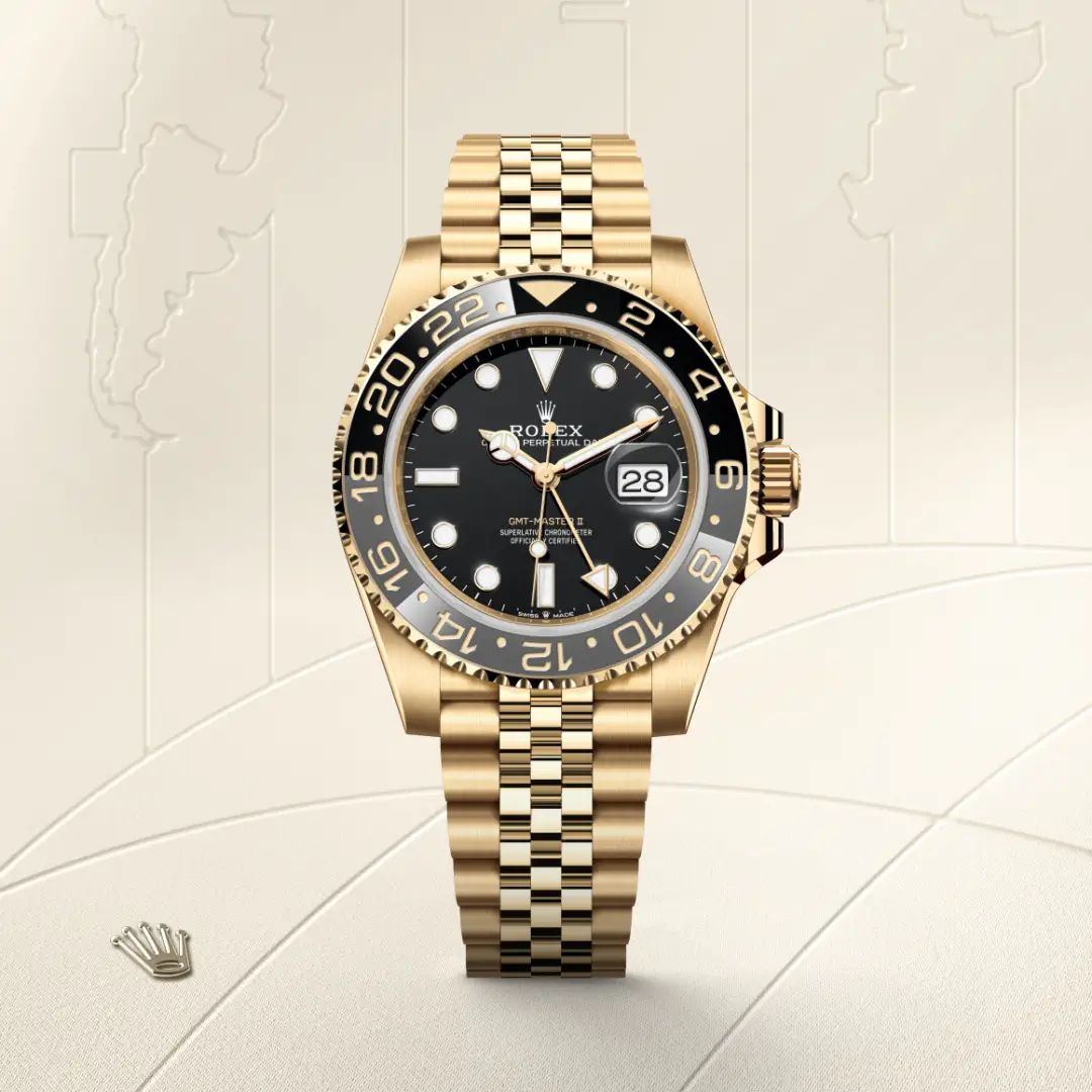 Rolex GMT-Master II in Oystersteelcon “Butterfly mother-of-pearl pavé”, lunetta Domed, bracciale Oystersteel