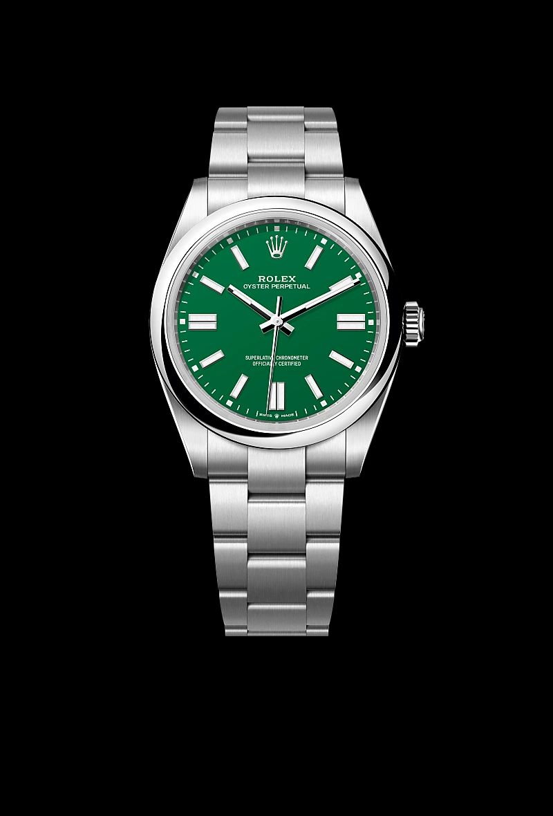 Rolex Oyster Perpetual 41 in Oystersteelcon “Butterfly mother-of-pearl pavé”, lunetta Domed, bracciale Oystersteel
