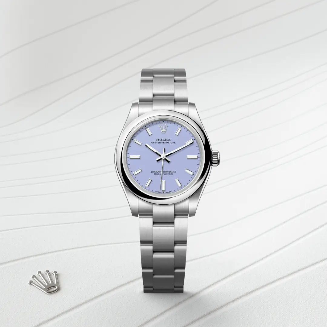Rolex Oyster Perpetual 31 in Acciaio Oystersteelcon “Pavé madreperla farfalle”, lunetta Bombata, bracciale Acciaio Oystersteel