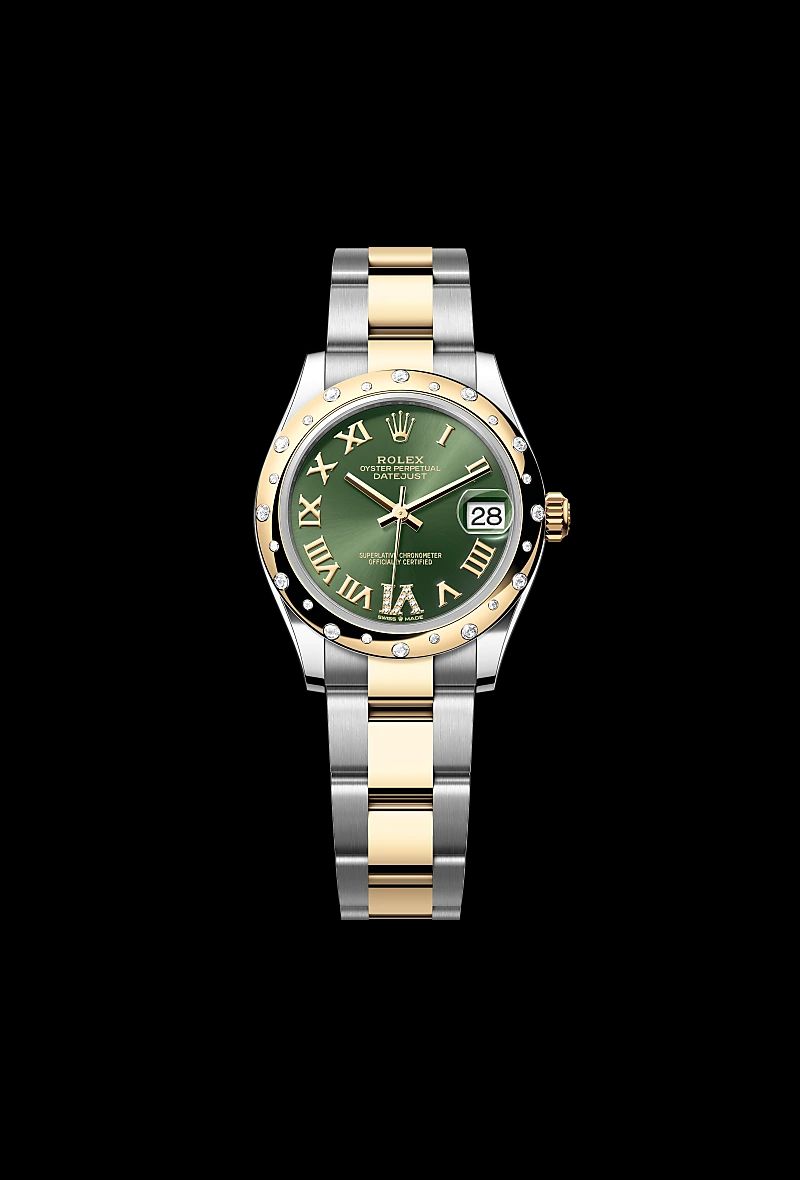 Rolex Datejust 31 in Acciaio Oystersteelcon “Pavé madreperla farfalle”, lunetta Bombata, bracciale Acciaio Oystersteel