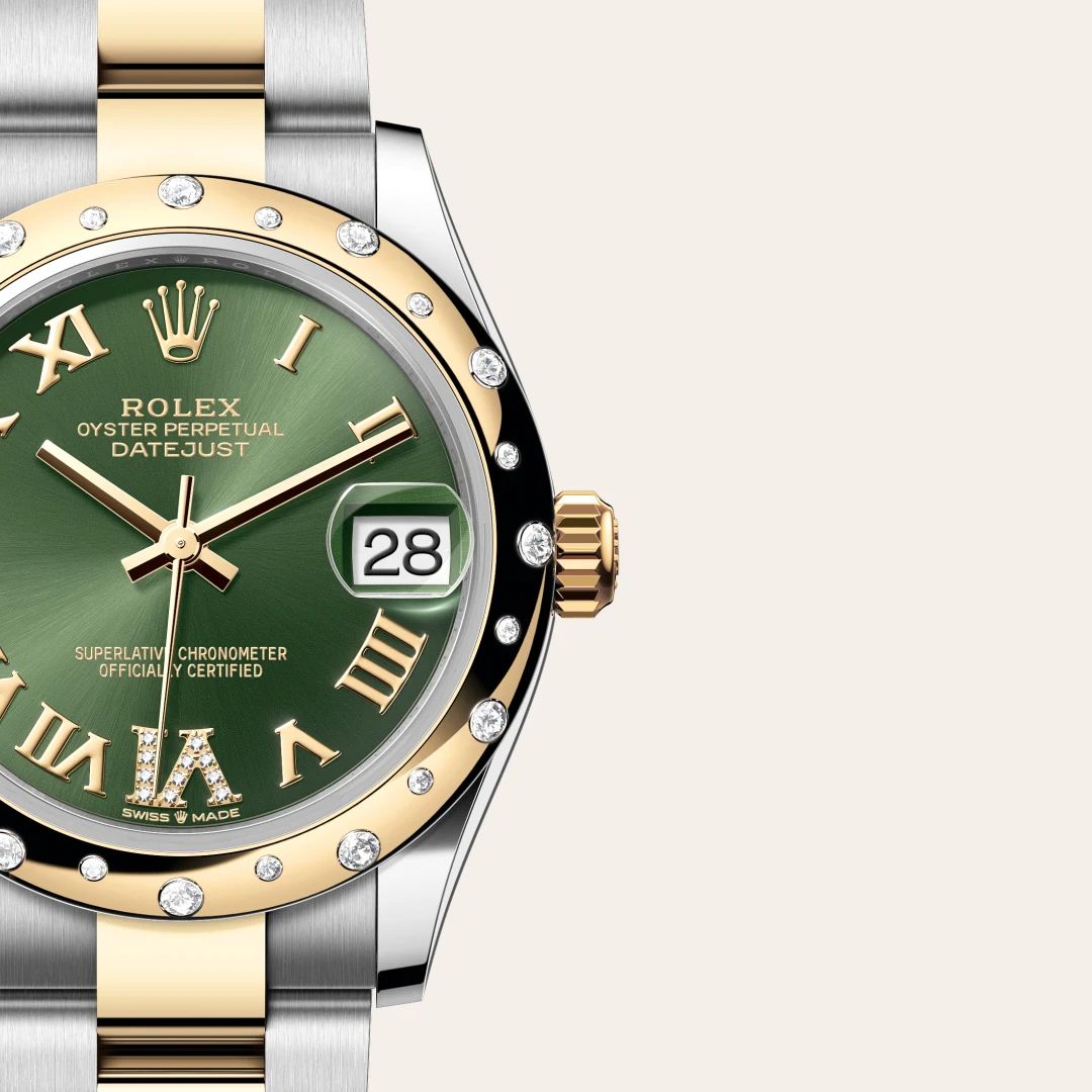 Rolex Datejust 31 in Acciaio Oystersteelcon “Pavé madreperla farfalle”, lunetta Bombata, bracciale Acciaio Oystersteel