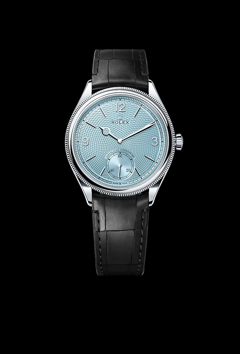 Rolex 1908 in Acciaio Oystersteelcon “Pavé madreperla farfalle”, lunetta Bombata, bracciale Acciaio Oystersteel
