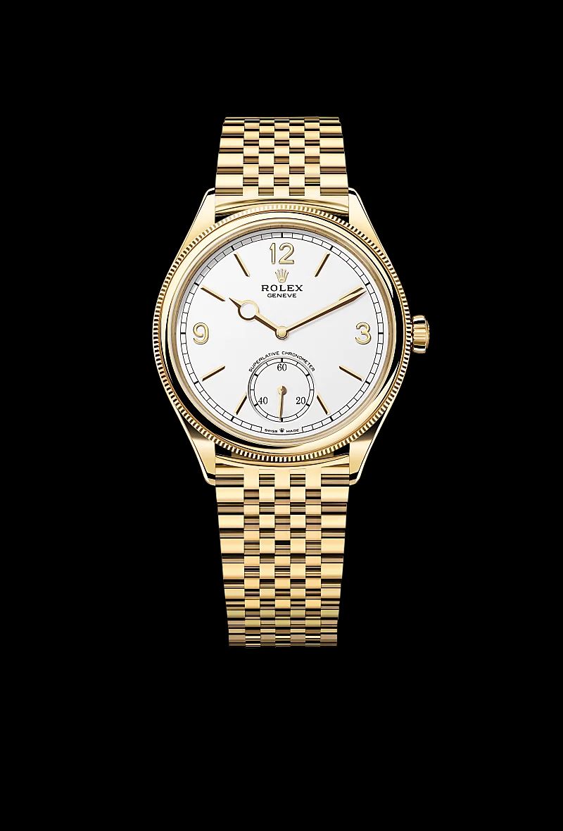 Rolex 1908 in Acciaio Oystersteelcon “Pavé madreperla farfalle”, lunetta Bombata, bracciale Acciaio Oystersteel