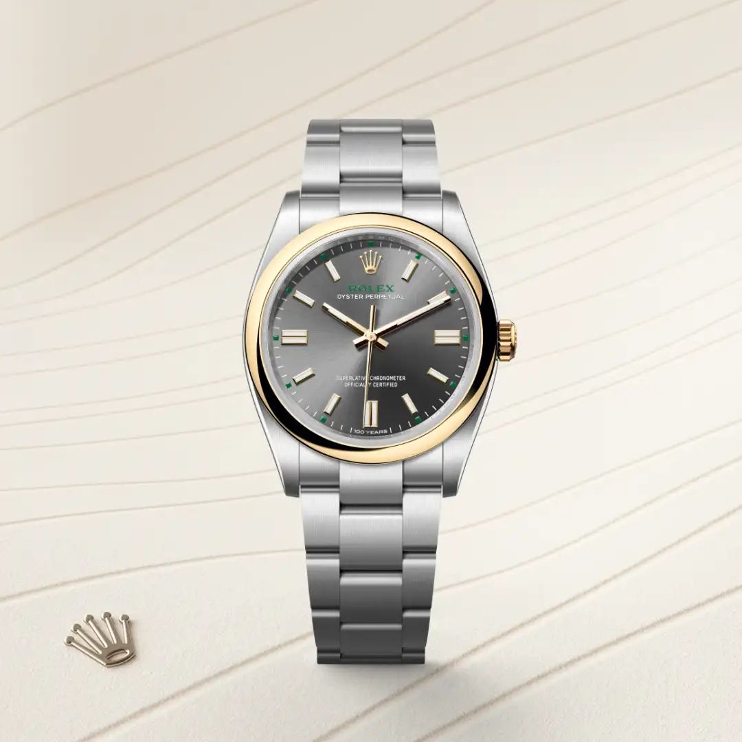 Rolex Oyster Perpetual 36 in Acciaio Oystersteelcon “Pavé madreperla farfalle”, lunetta Bombata, bracciale Acciaio Oystersteel