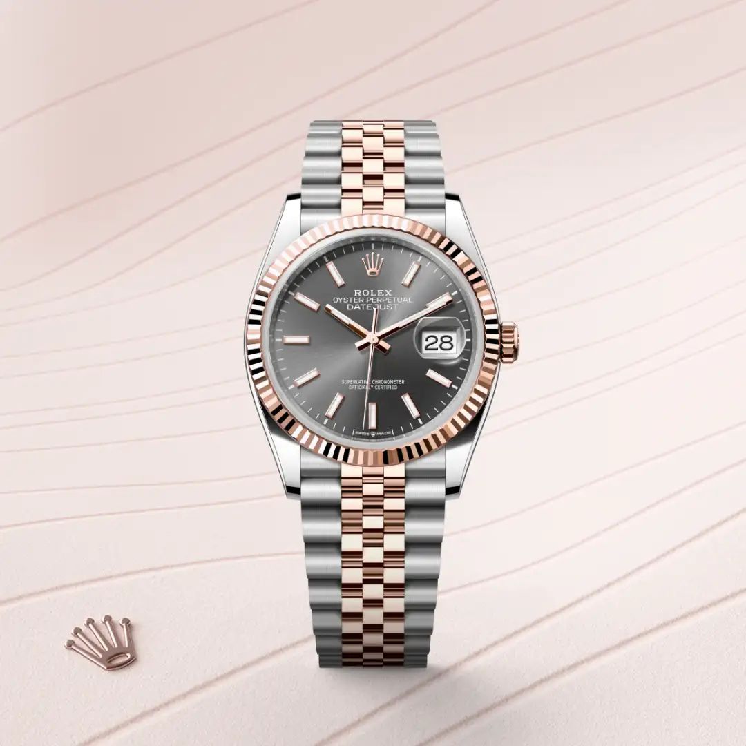 Rolex Datejust 36 in Oystersteelcon “Butterfly mother-of-pearl pavé”, lunetta Domed, bracciale Oystersteel
