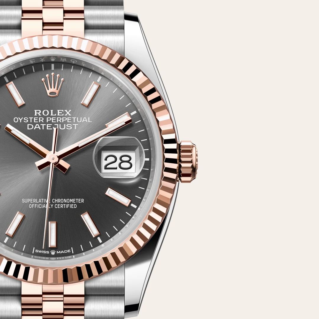 Rolex Datejust 36 in Oystersteelcon “Butterfly mother-of-pearl pavé”, lunetta Domed, bracciale Oystersteel