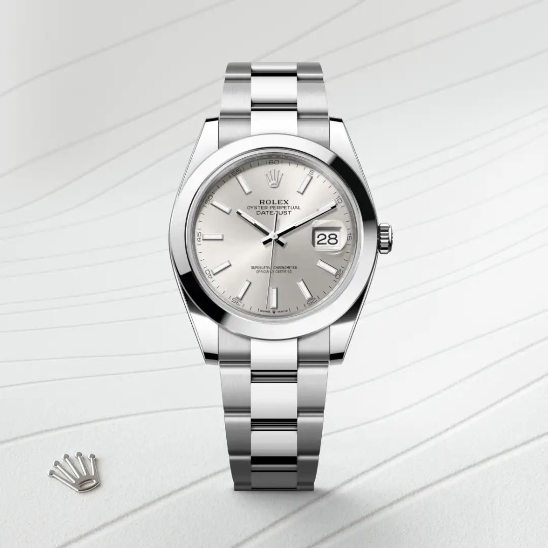 Rolex Datejust 41 in Acciaio Oystersteelcon “Pavé madreperla farfalle”, lunetta Bombata, bracciale Acciaio Oystersteel