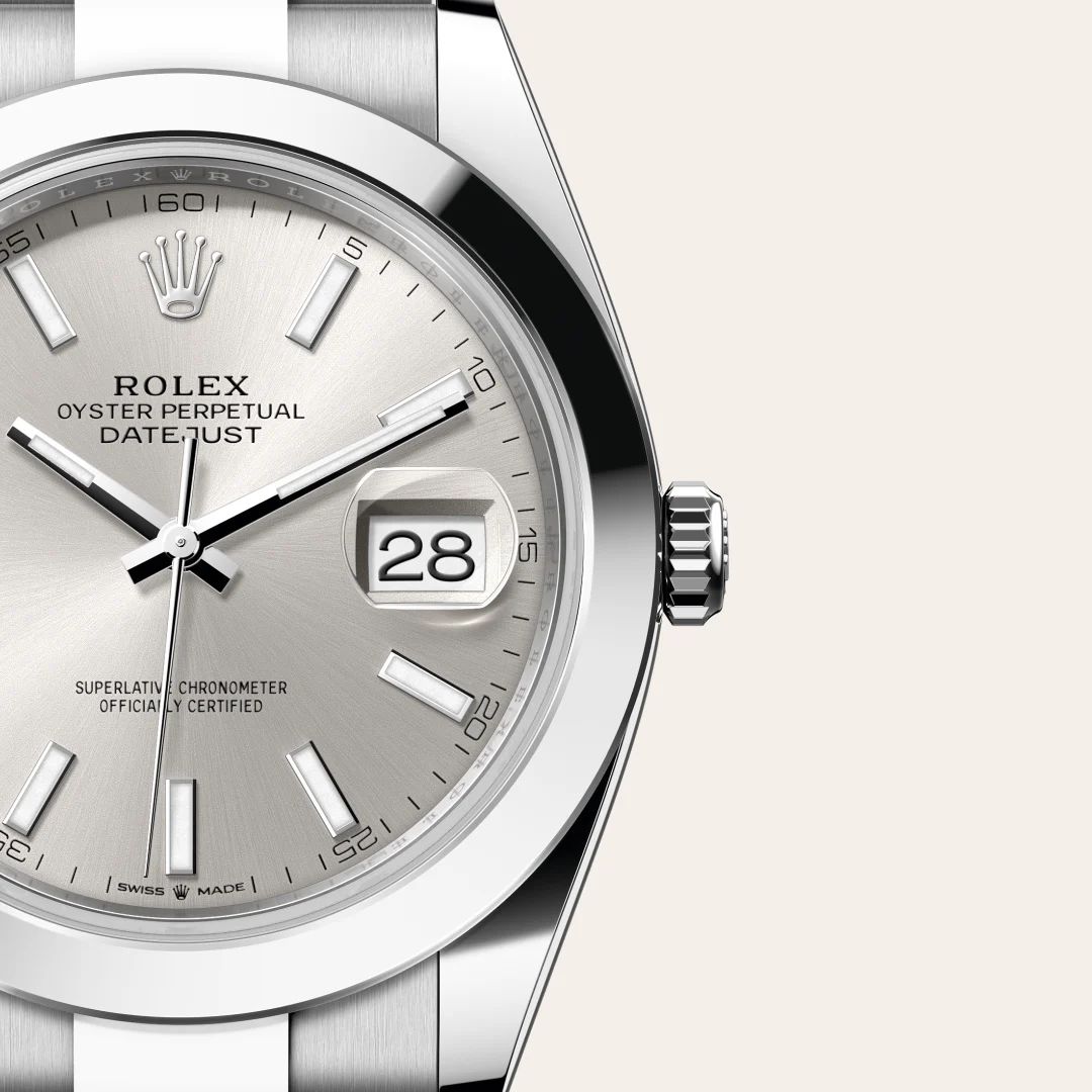 Rolex Datejust 41 in Acciaio Oystersteelcon “Pavé madreperla farfalle”, lunetta Bombata, bracciale Acciaio Oystersteel