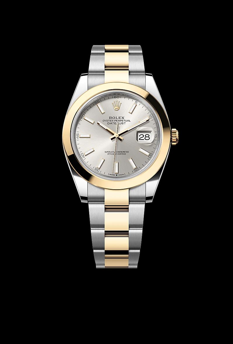 Rolex Datejust 41 in Oystersteelcon “Butterfly mother-of-pearl pavé”, lunetta Domed, bracciale Oystersteel