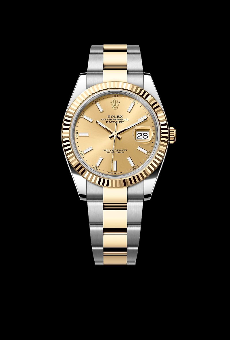 Rolex Datejust 41 in Oystersteelcon “Butterfly mother-of-pearl pavé”, lunetta Domed, bracciale Oystersteel