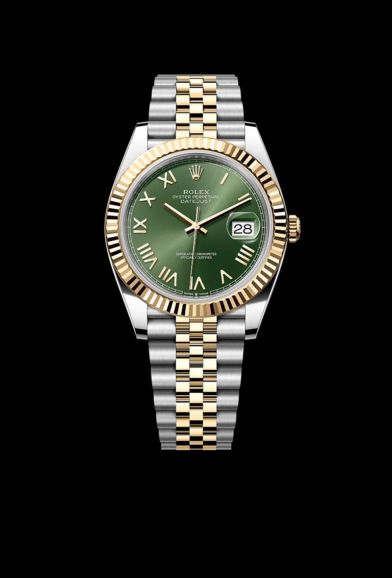Rolex Datejust 41 in Oystersteelcon “Butterfly mother-of-pearl pavé”, lunetta Domed, bracciale Oystersteel