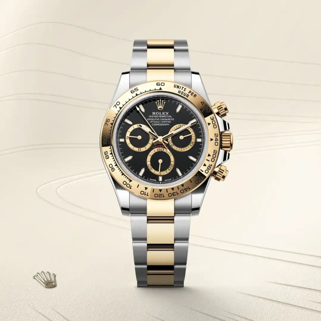 Rolex Cosmograph Daytona in Acciaio Oystersteelcon “Pavé madreperla farfalle”, lunetta Bombata, bracciale Acciaio Oystersteel
