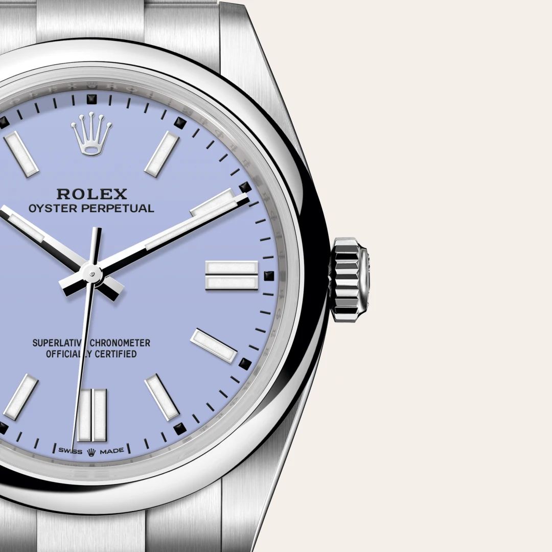 Rolex Oyster Perpetual 41 in Acciaio Oystersteelcon “Pavé madreperla farfalle”, lunetta Bombata, bracciale Acciaio Oystersteel
