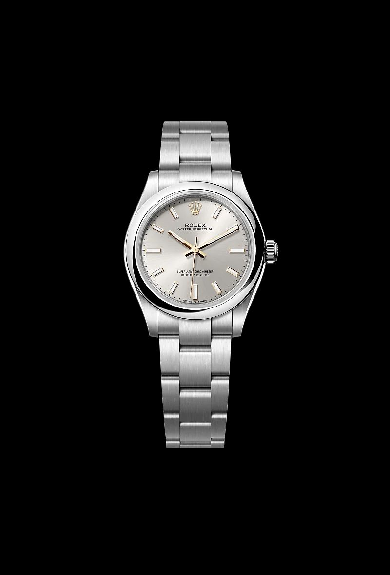 Rolex Oyster Perpetual 31 in Acciaio Oystersteelcon “Pavé madreperla farfalle”, lunetta Bombata, bracciale Acciaio Oystersteel
