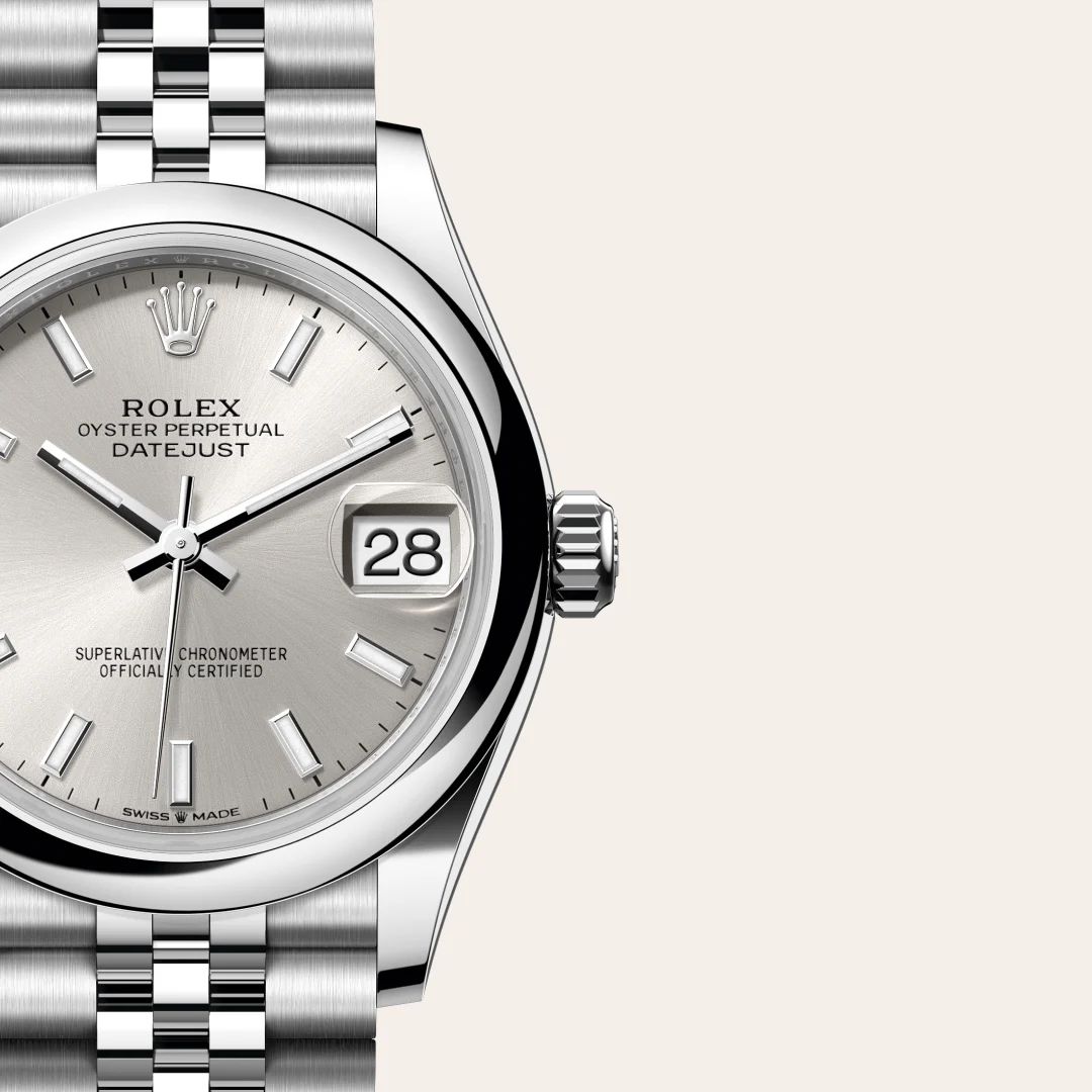Rolex Datejust 31 in Acciaio Oystersteelcon “Pavé madreperla farfalle”, lunetta Bombata, bracciale Acciaio Oystersteel