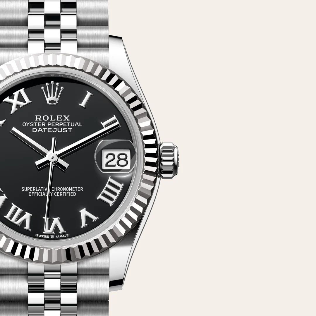 Rolex Datejust 31 in Oystersteelcon “Butterfly mother-of-pearl pavé”, lunetta Domed, bracciale Oystersteel