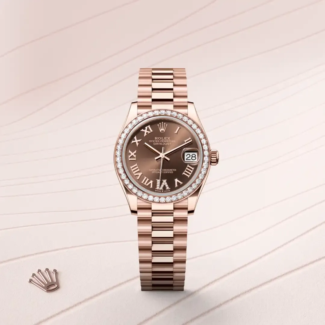 Rolex Datejust 31 in Acciaio Oystersteelcon “Pavé madreperla farfalle”, lunetta Bombata, bracciale Acciaio Oystersteel