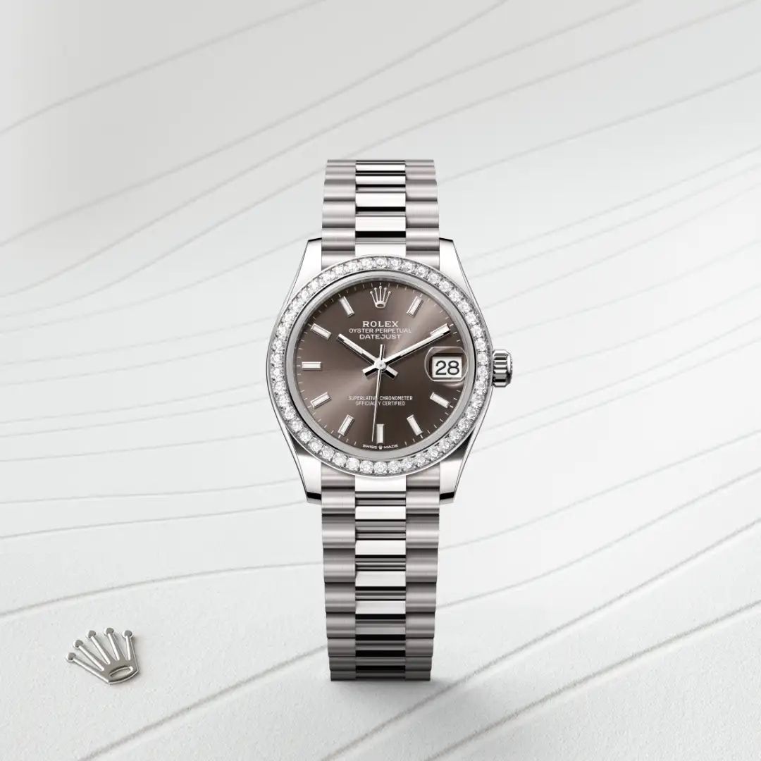 Rolex Datejust 31 in Acciaio Oystersteelcon “Pavé madreperla farfalle”, lunetta Bombata, bracciale Acciaio Oystersteel